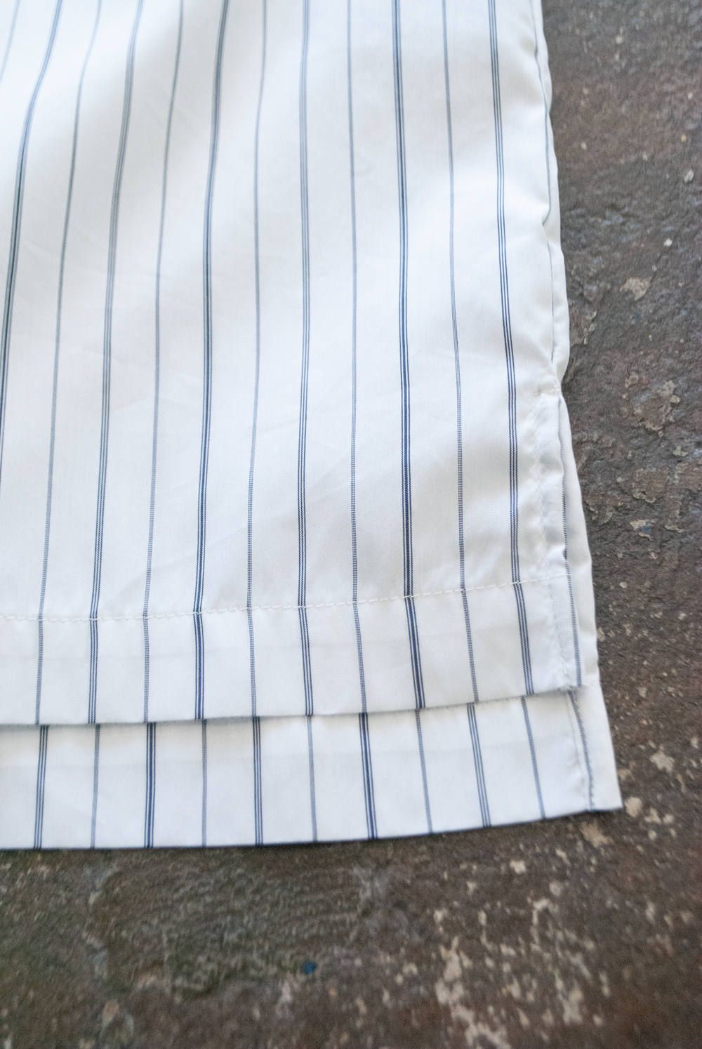 【ラスト1点】【19SS】Dolman Open-Collar Stripe Shirt/ドルマンオープンカラーストライプシャツ(WHITE)