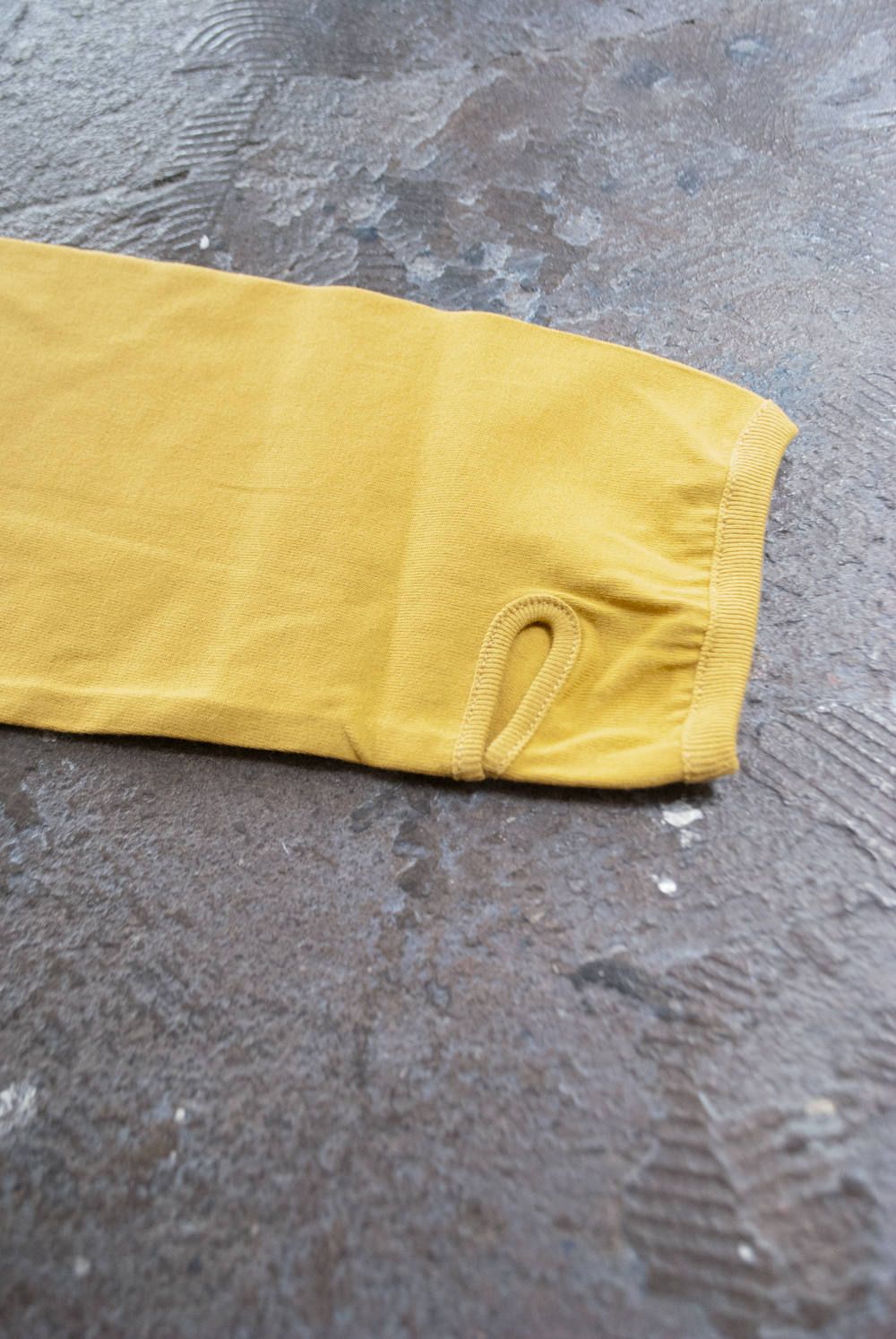 【ラスト1点】Layered Poloneck L/S/レイヤードモックネックカットソー(MUSTARD)