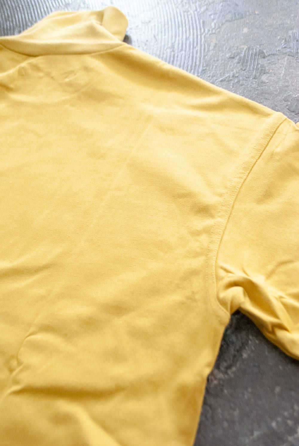 【ラスト1点】Layered Poloneck L/S/レイヤードモックネックカットソー(MUSTARD)