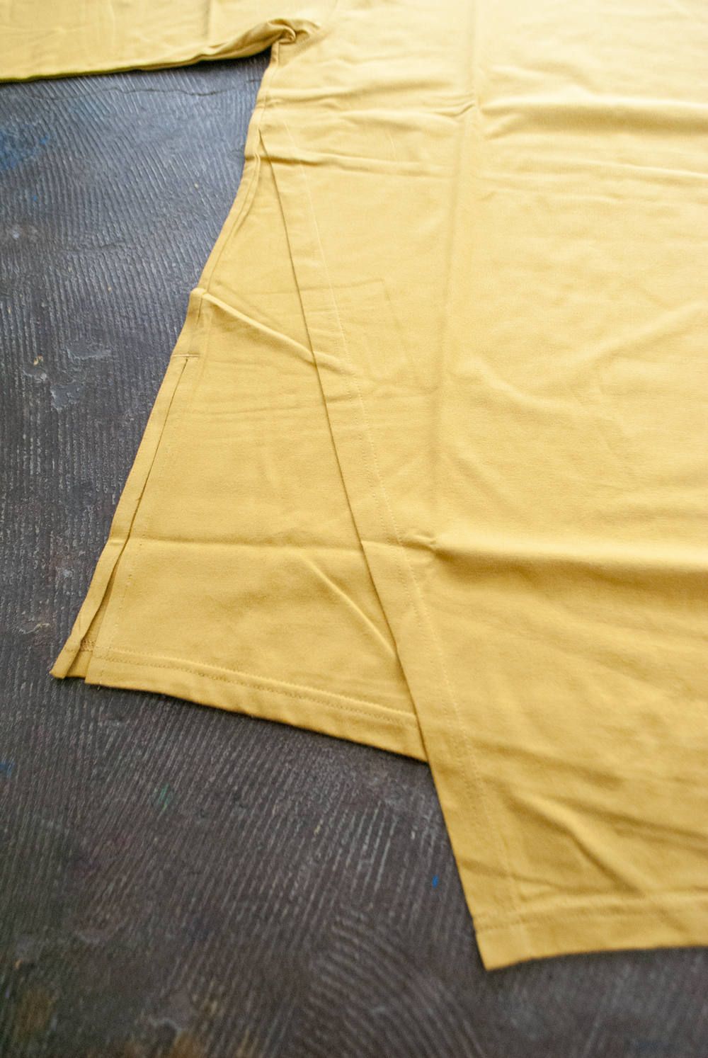 【ラスト1点】Layered Crew L/S/レイヤードクルーネックカットソー(MUSTARD)