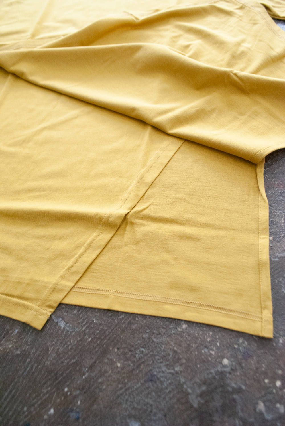 【ラスト1点】Layered Crew L/S/レイヤードクルーネックカットソー(MUSTARD)
