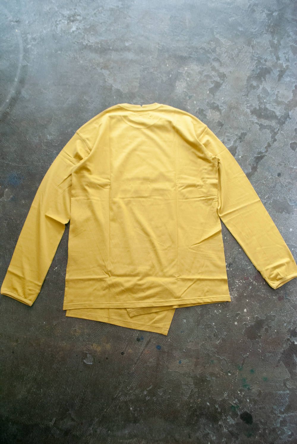【ラスト1点】Layered Crew L/S/レイヤードクルーネックカットソー(MUSTARD)