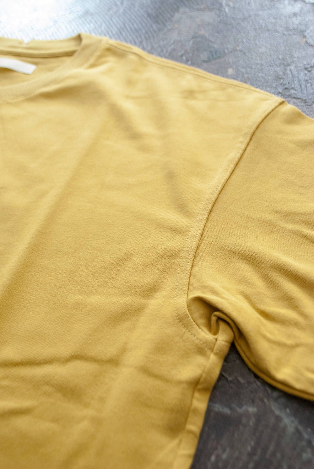 【ラスト1点】Layered Crew L/S/レイヤードクルーネックカットソー(MUSTARD)