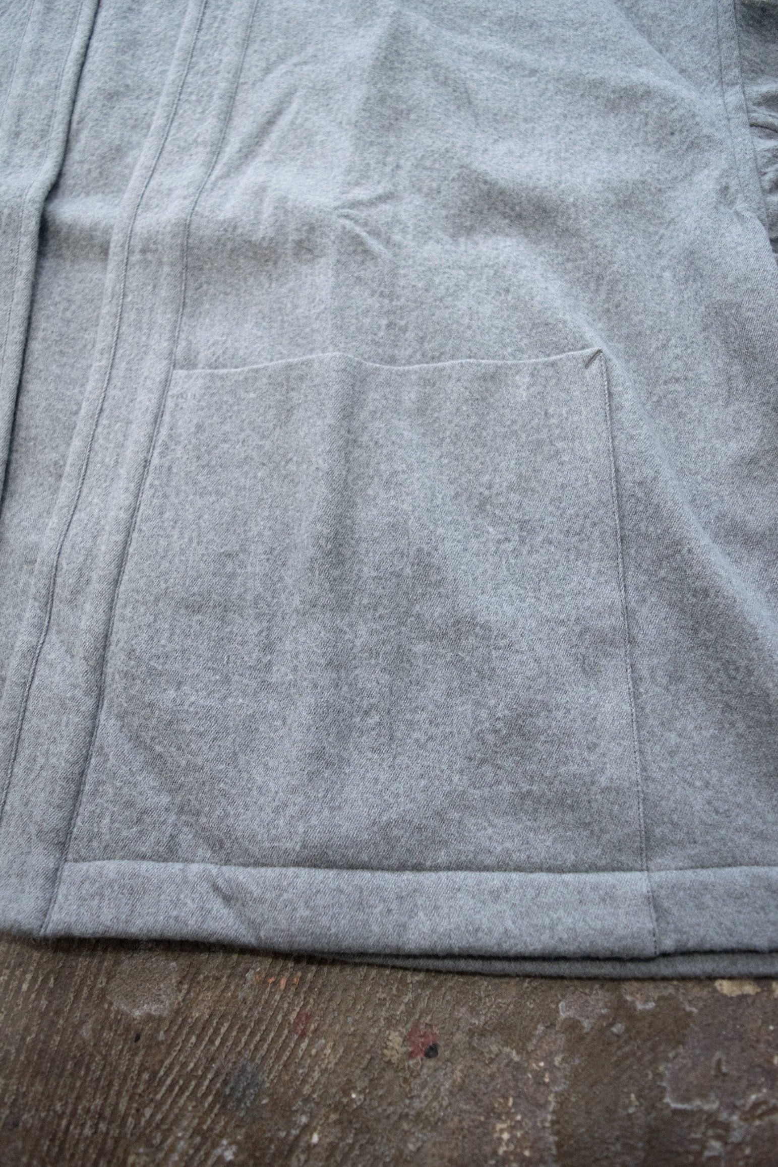 【ラスト1点】Side Slit Haori Big W/C/サイドスリット羽織りジャケット(GRAY)