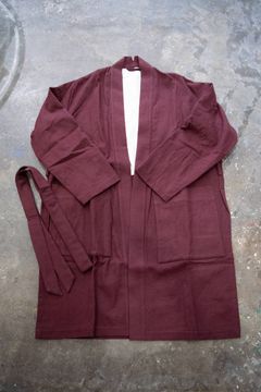 【ラスト1点】Side Slit Haori Coat W/C/サイドスリット羽織コートウール×綿(MAROON)