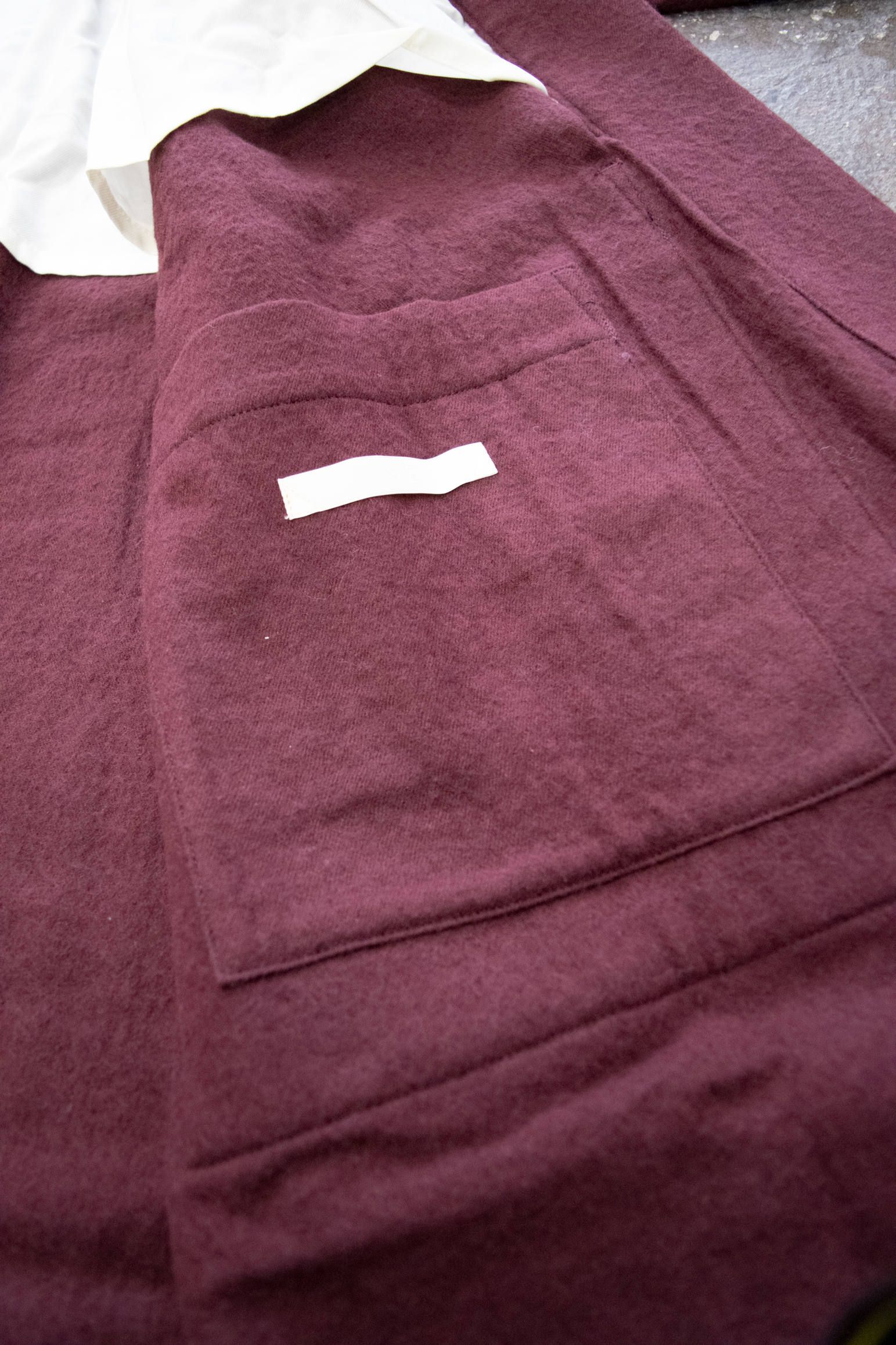 【ラスト1点】Side Slit Haori Coat W/C/サイドスリット羽織コートウール×綿(MAROON)
