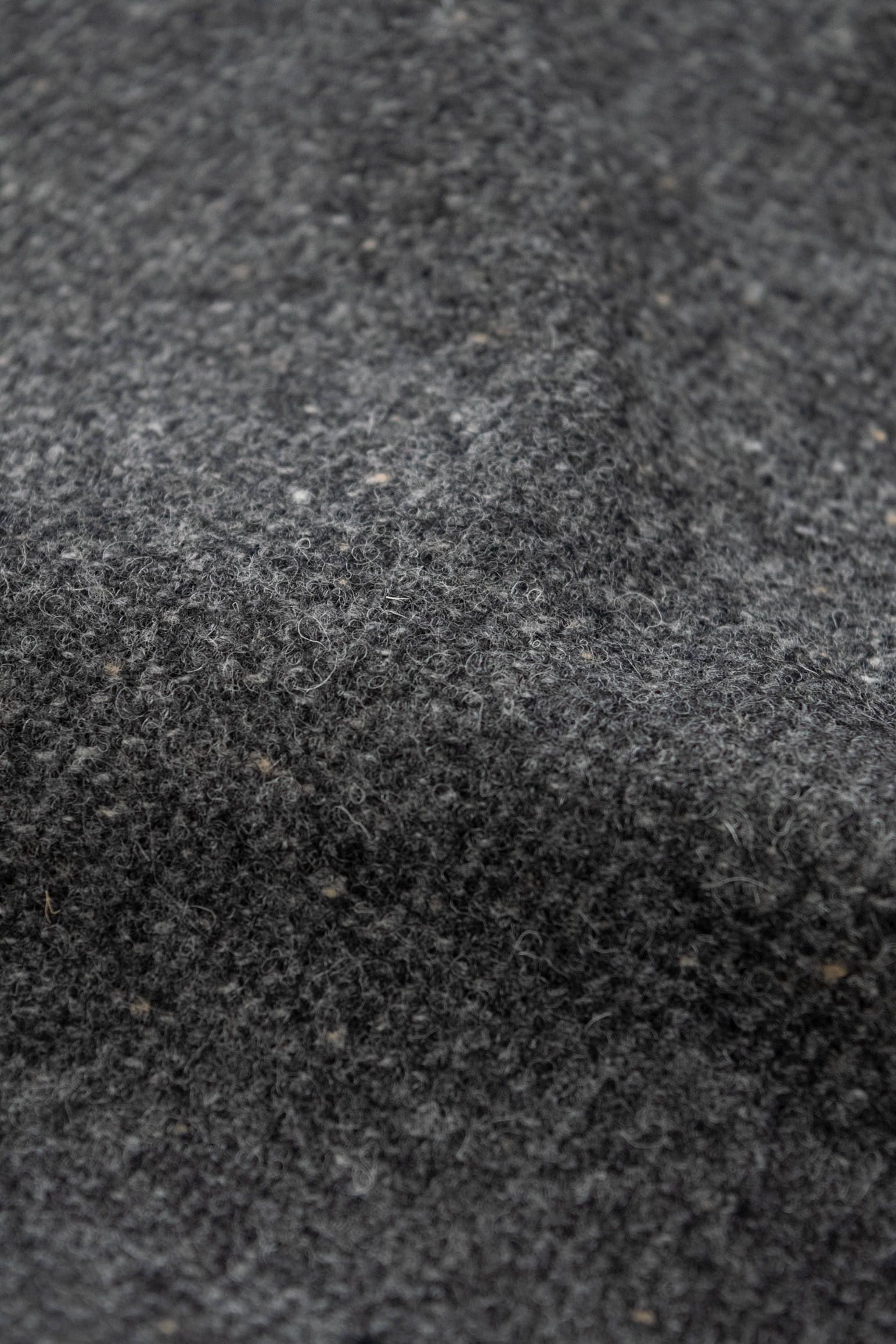 【ラスト1点】ACTIVE SIDE SLIT SHIRT WOOL/ウール地ワイドシルエットシャツ(MIX CHARCOAL)