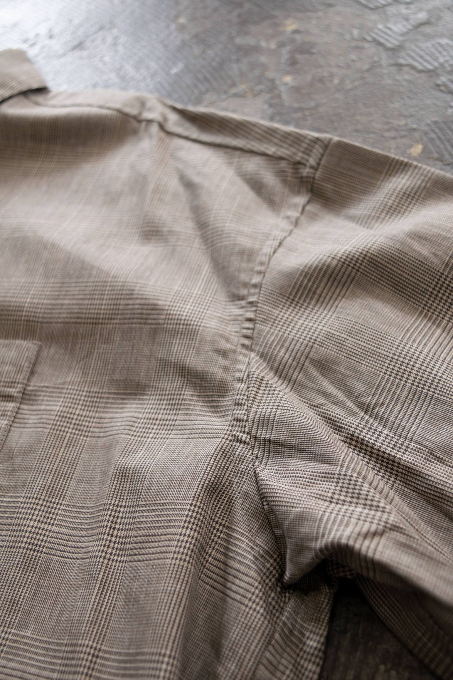 【ラスト1点】【19AW】Over Shirt(CEHCK)/オーバーサイズグレンチェックシャツ(BEIGE)
