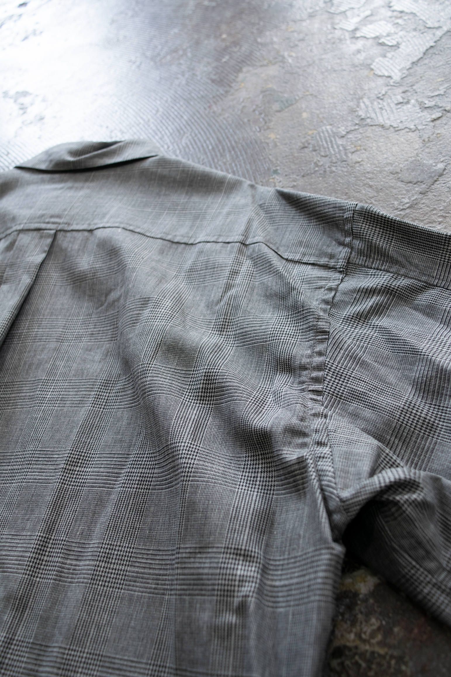 【ラスト1点】【19AW】Over Shirt(CEHCK)/オーバーサイズグレンチェックシャツ(GRAY)