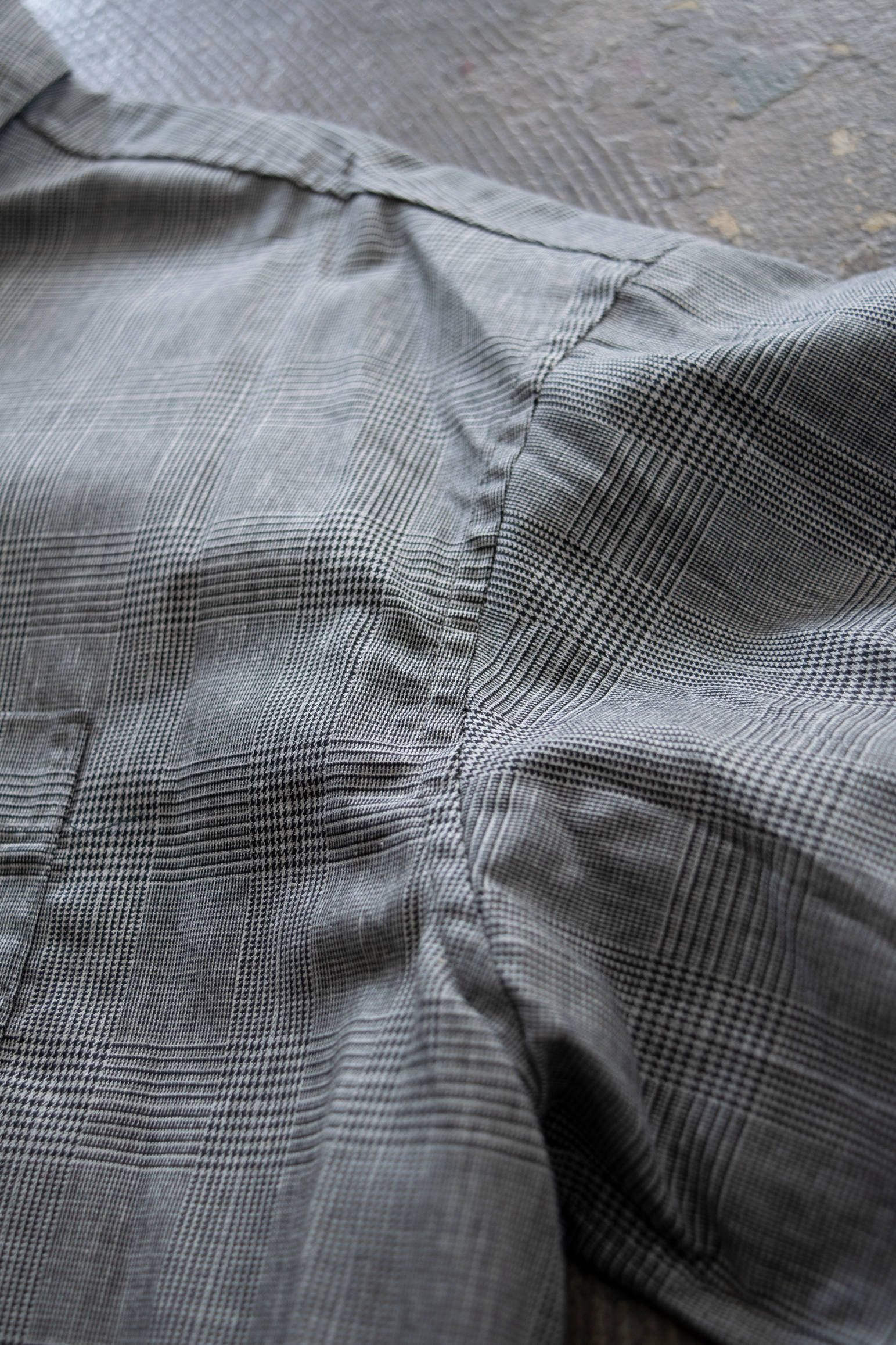 【ラスト1点】【19AW】Over Shirt(CEHCK)/オーバーサイズグレンチェックシャツ(GRAY)