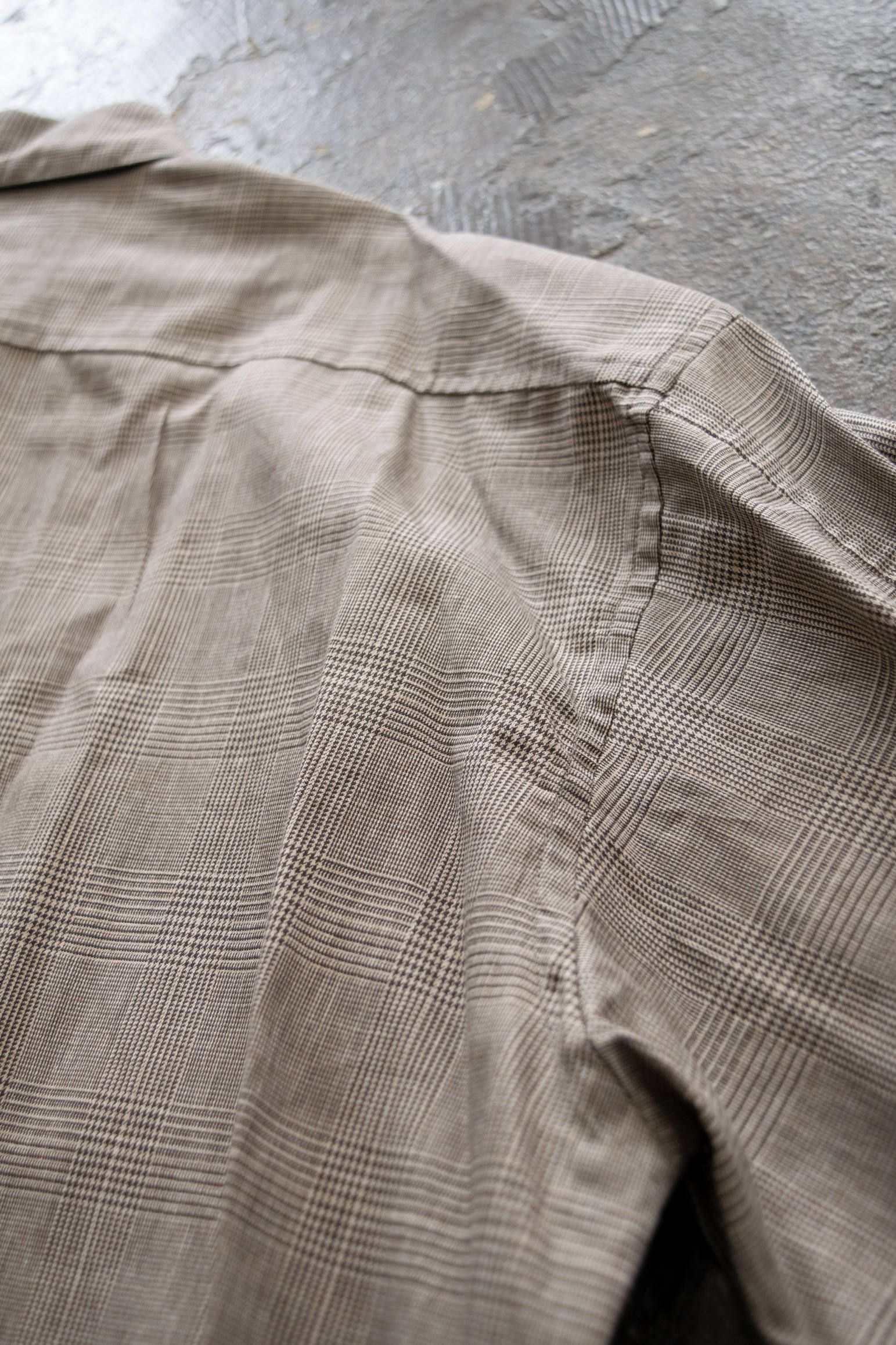 【ラスト1点】【19AW】Over Shirt(CEHCK)/オーバーサイズグレンチェックシャツ(BEIGE)