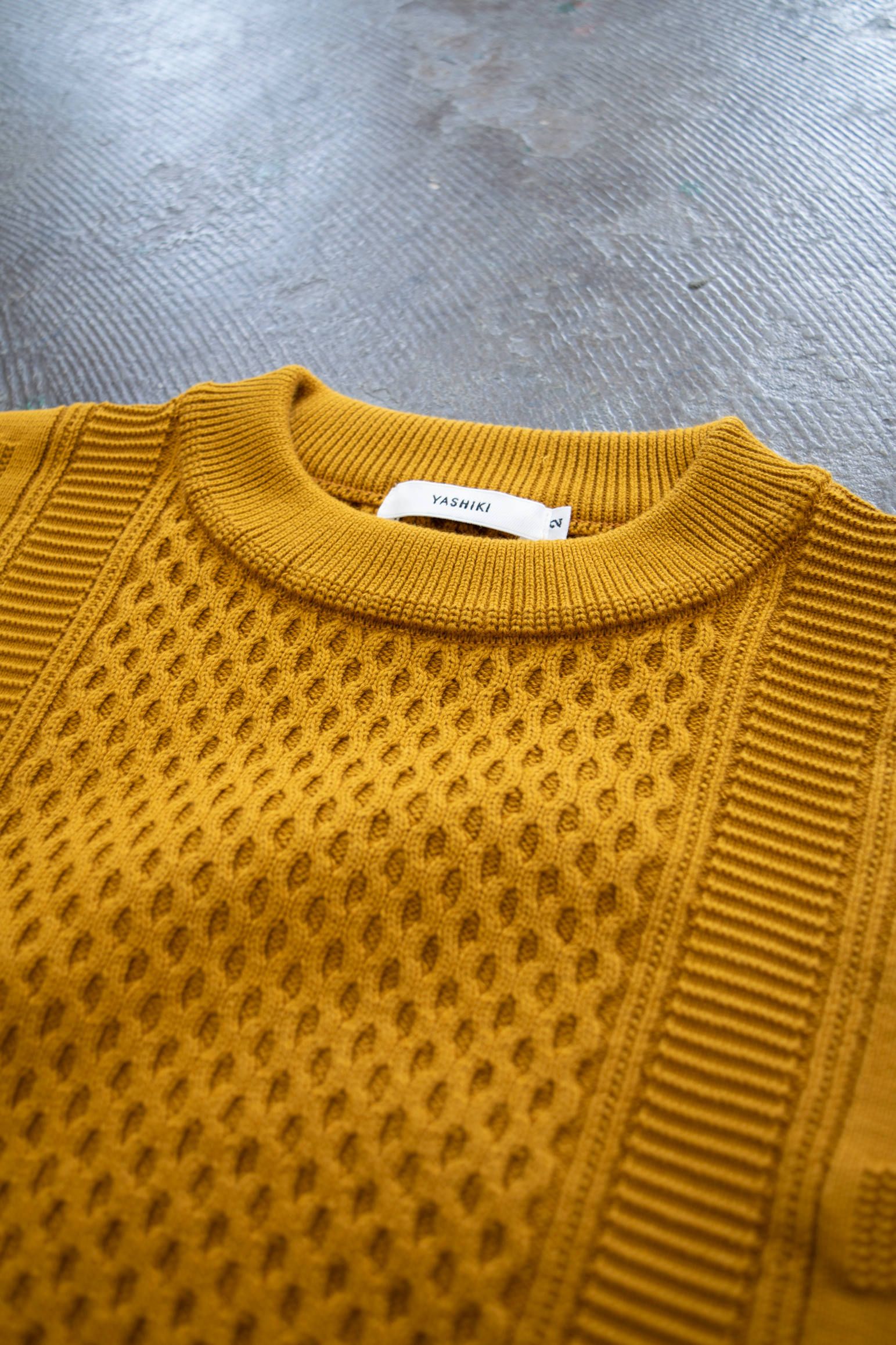 YASHIKI - 【ラスト1点】【19AW】Arare Knit(MUSTARD) | Salty 新規入荷 YASHIKI Knitニット19AW Arare ヤシキ ニット/セーター