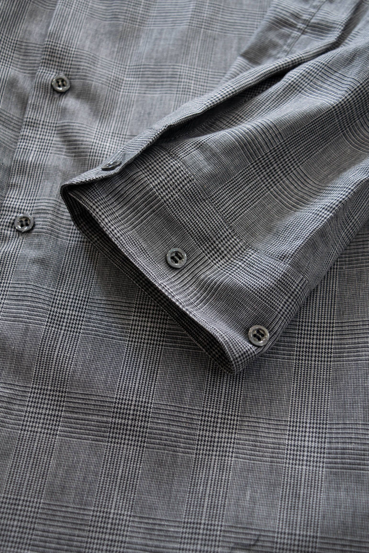 【ラスト1点】【19AW】Over Shirt(CEHCK)/オーバーサイズグレンチェックシャツ(GRAY)