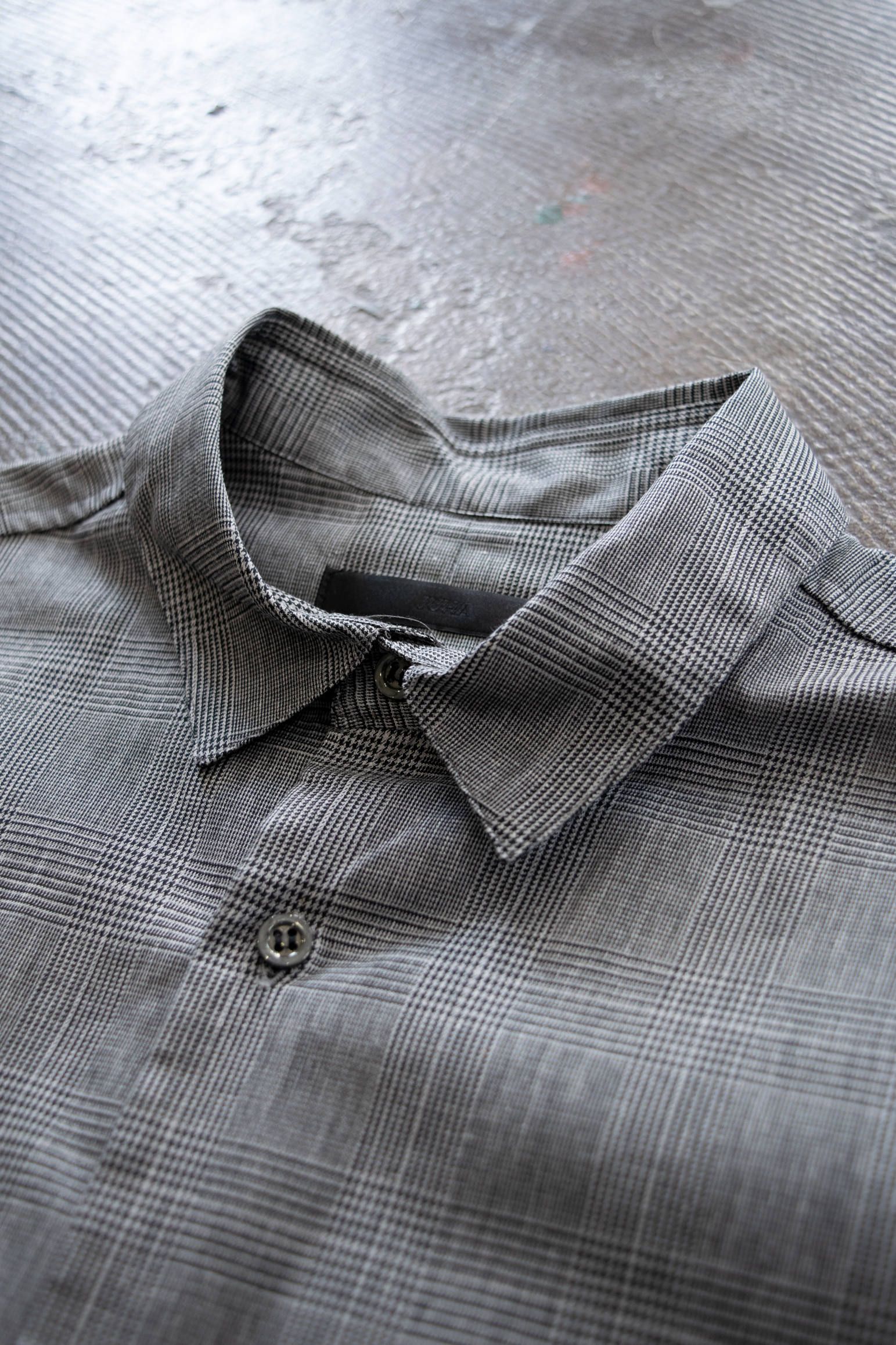 【ラスト1点】【19AW】Over Shirt(CEHCK)/オーバーサイズグレンチェックシャツ(GRAY)