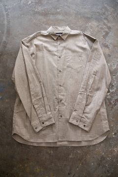 【ラスト1点】【19AW】Over Shirt(CEHCK)/オーバーサイズグレンチェックシャツ(BEIGE)