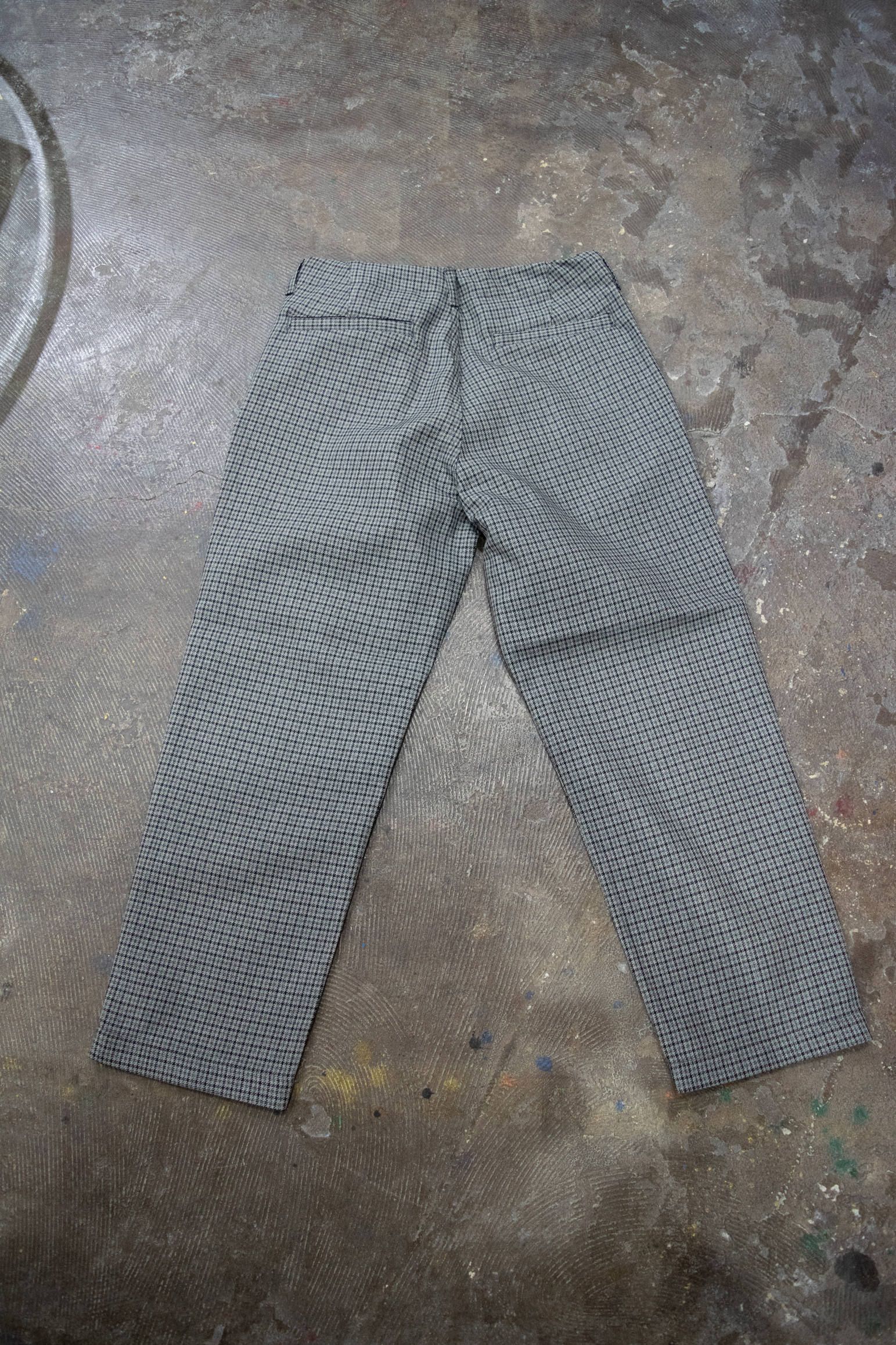 【ラスト1点】ウールライクテーパードパンツ(GRAY CHECK)