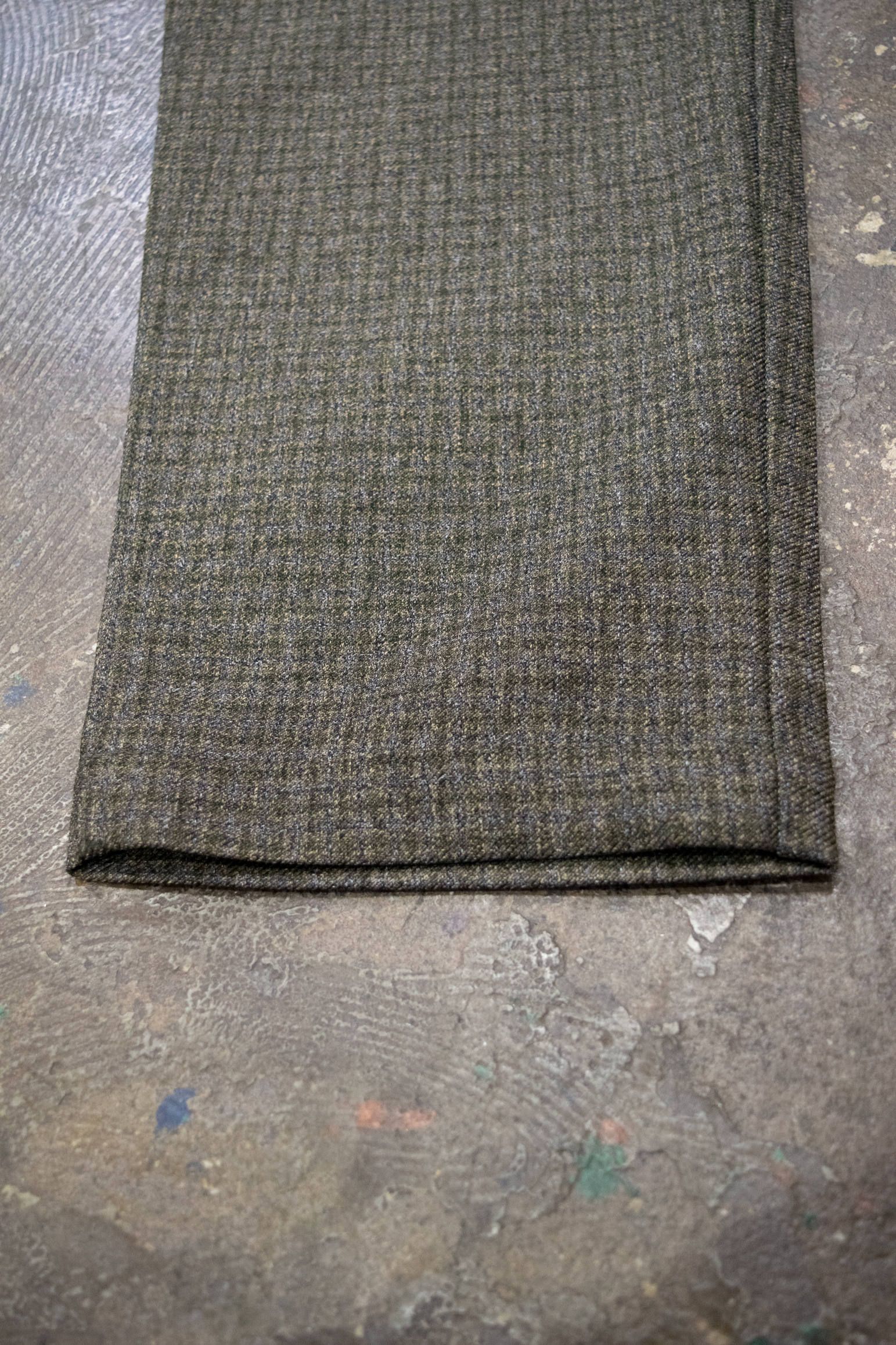 【ラスト1点】【19AW】ウールライクテーパードパンツ(OLIVE CHECK)