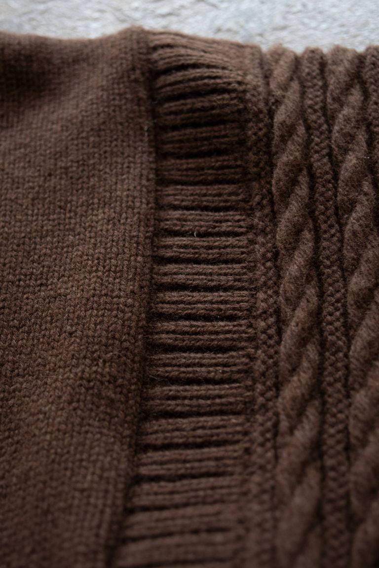 YASHIKI - 【ラスト1点】【19AW】Minori Hanten Knit(BROWN) | Salty YASHIKI - 【ラスト1点】【19AW】Minori Hanten Knit(BROWN) | Salty