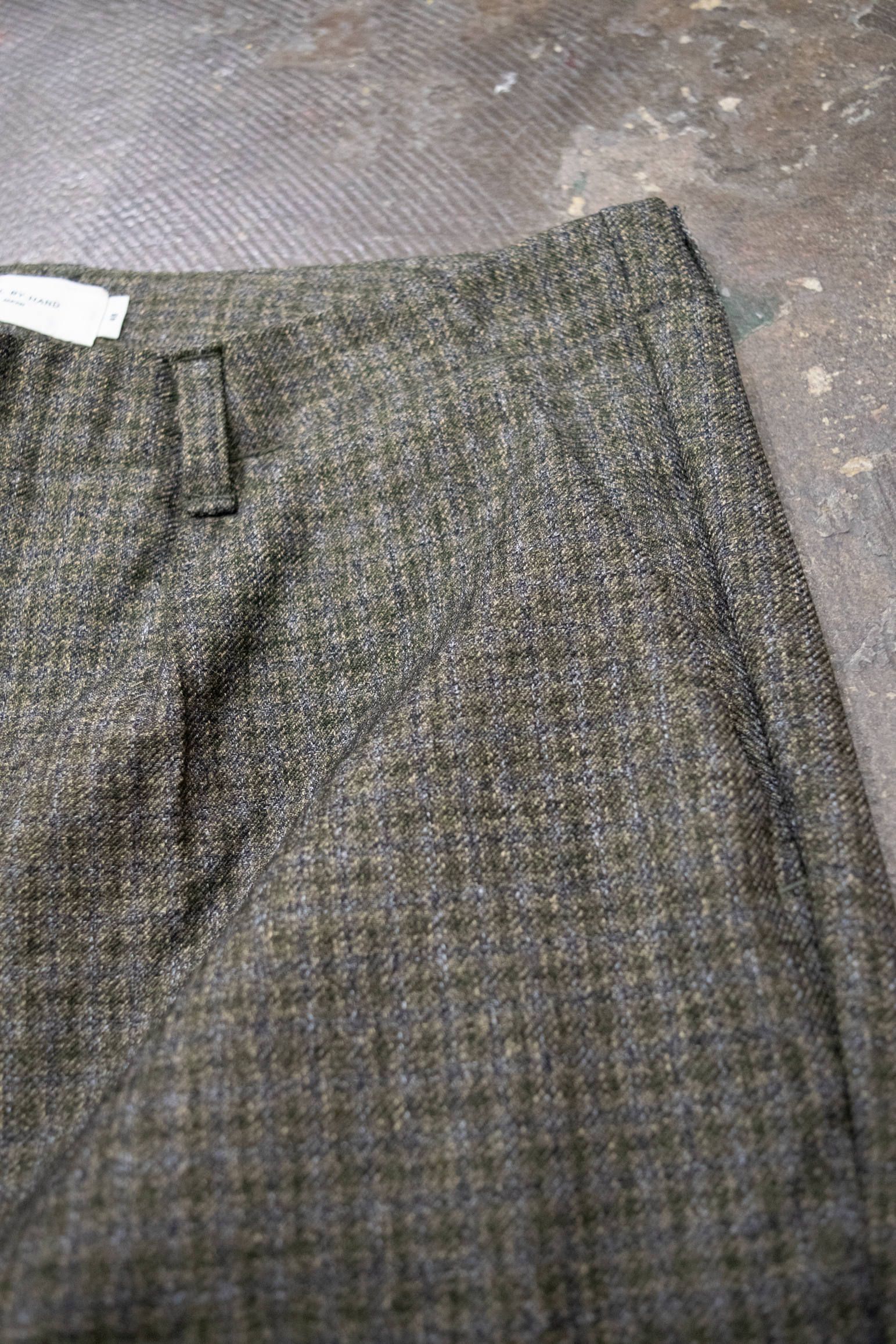 【ラスト1点】【19AW】ウールライクテーパードパンツ(OLIVE CHECK)