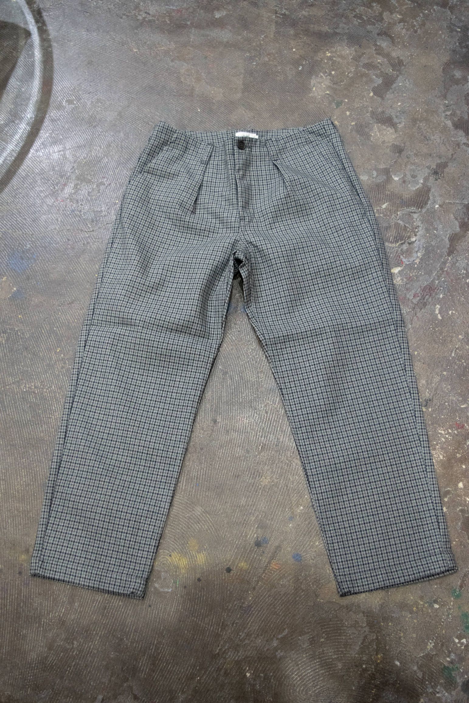 【ラスト1点】ウールライクテーパードパンツ(GRAY CHECK)