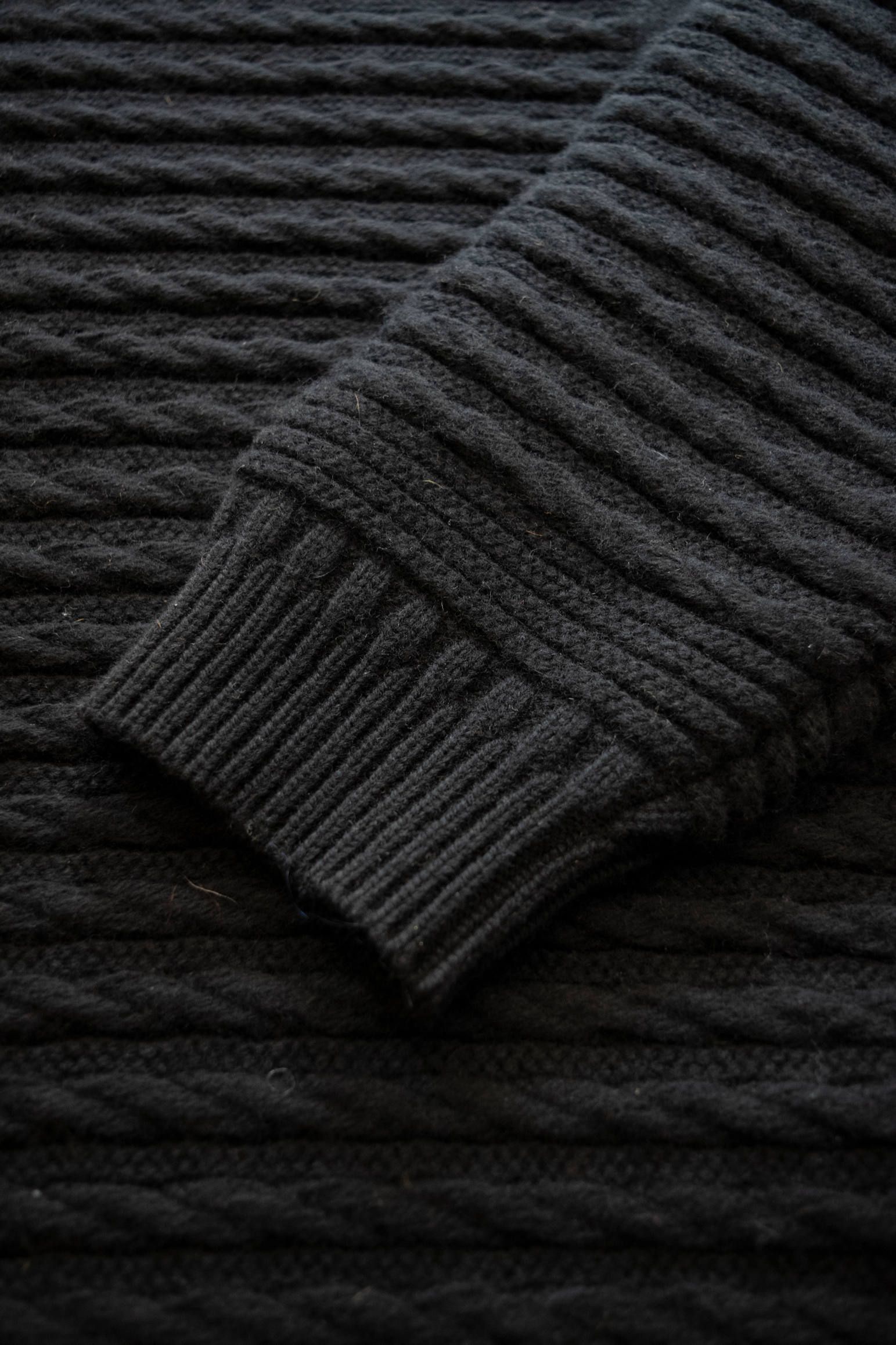 YASHIKI - 【ラスト1点】Waranawa Knit(BLACK) | Salty