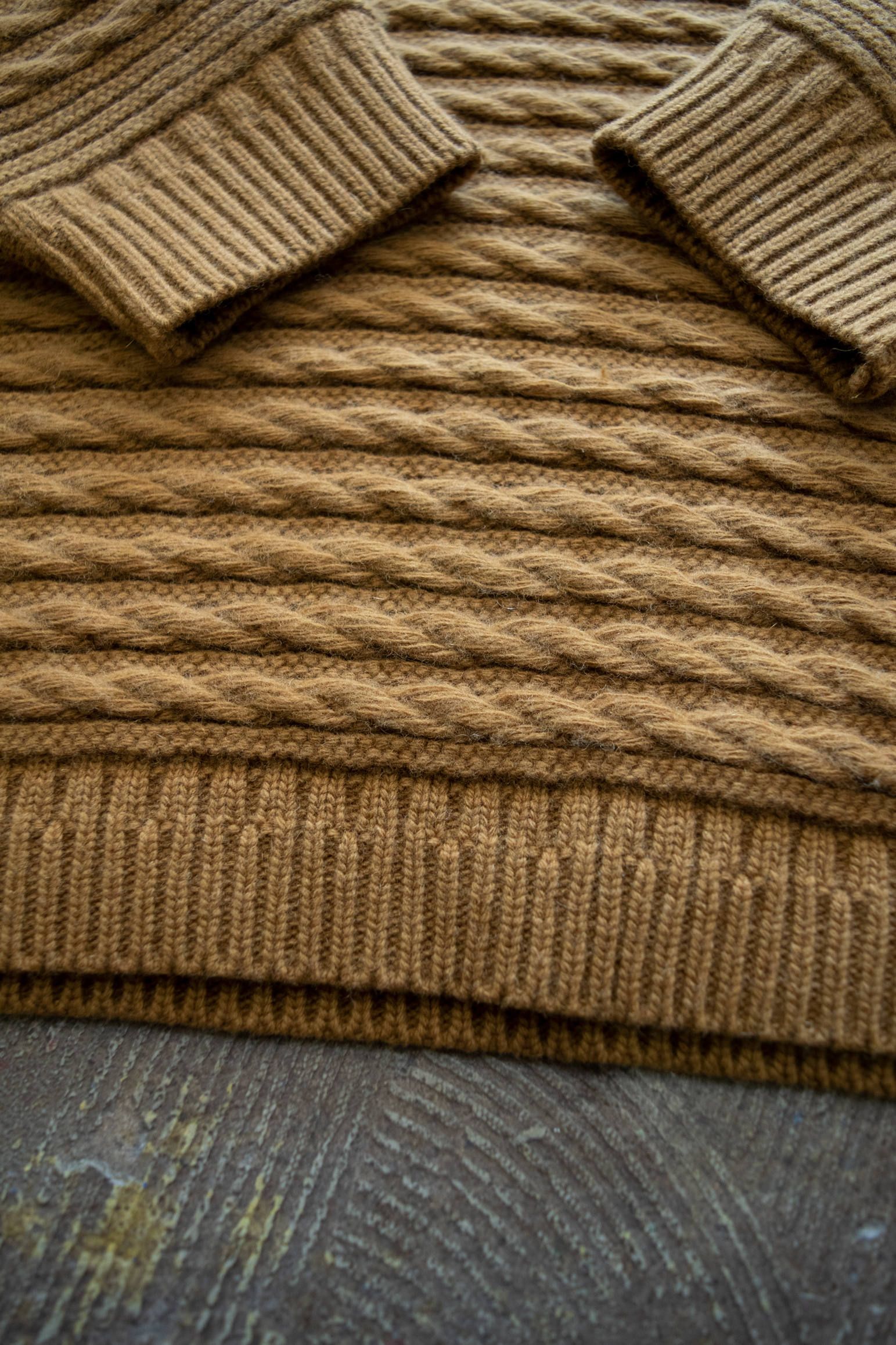 YASHIKI - 【ラスト1点】【19AW】Waranawa Knit(OCHER) | Salty