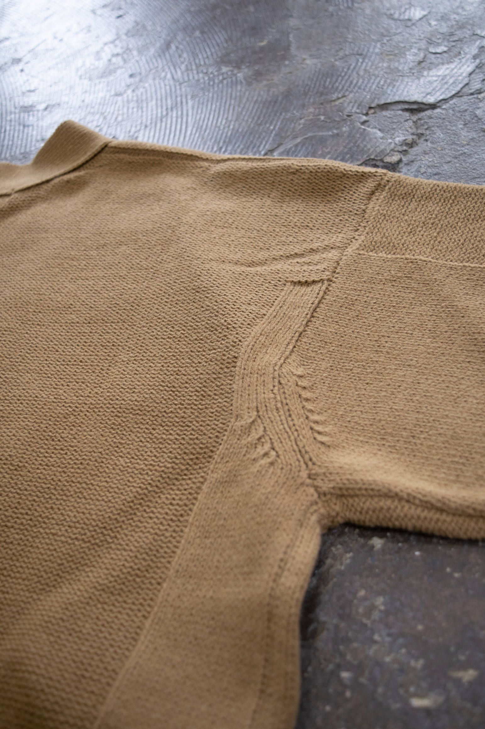 【ラスト1点】Switch Knit Coat "A"/スイッチニットコート(CAMEL)