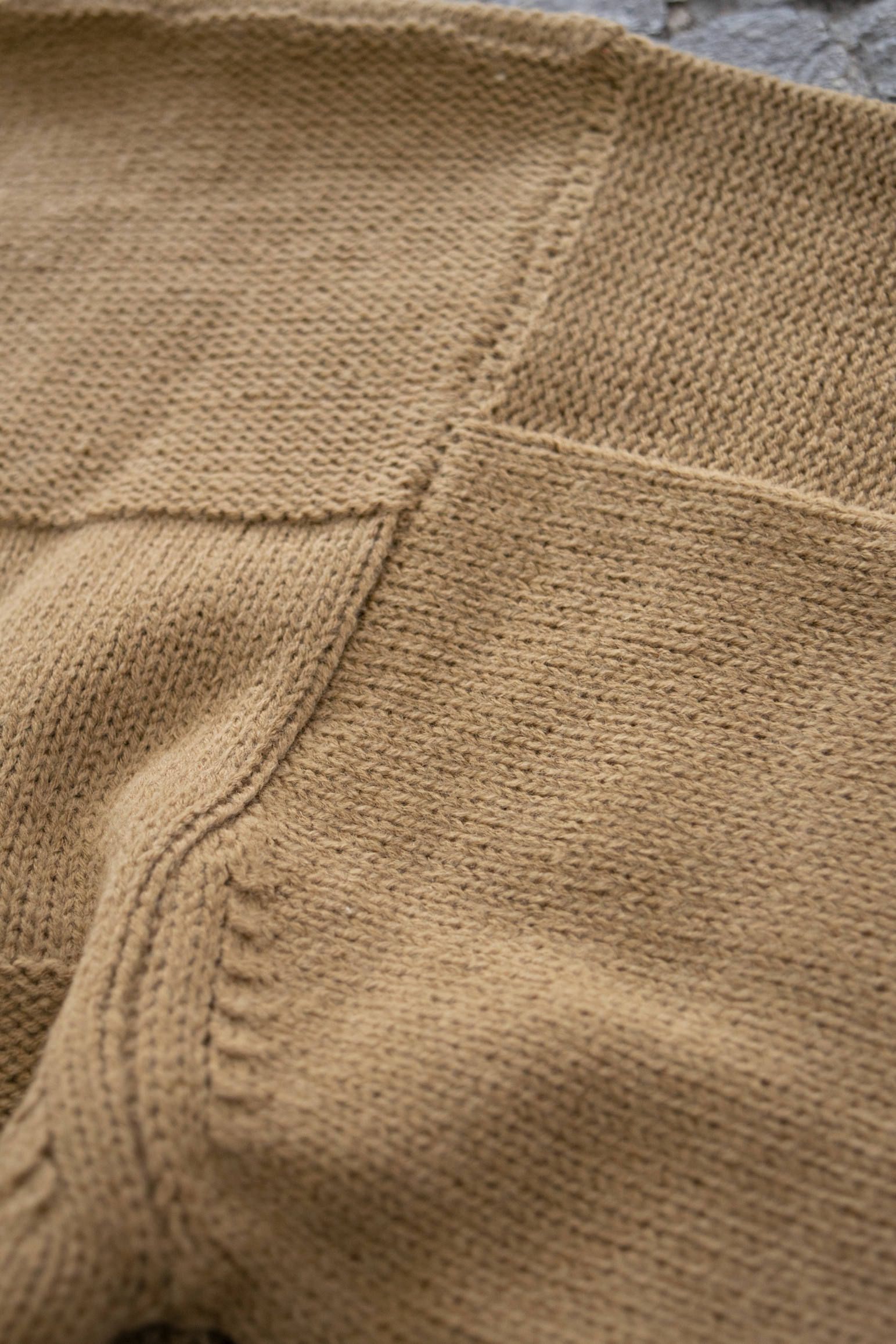 【ラスト1点】Switch Knit Coat "A"/スイッチニットコート(CAMEL)