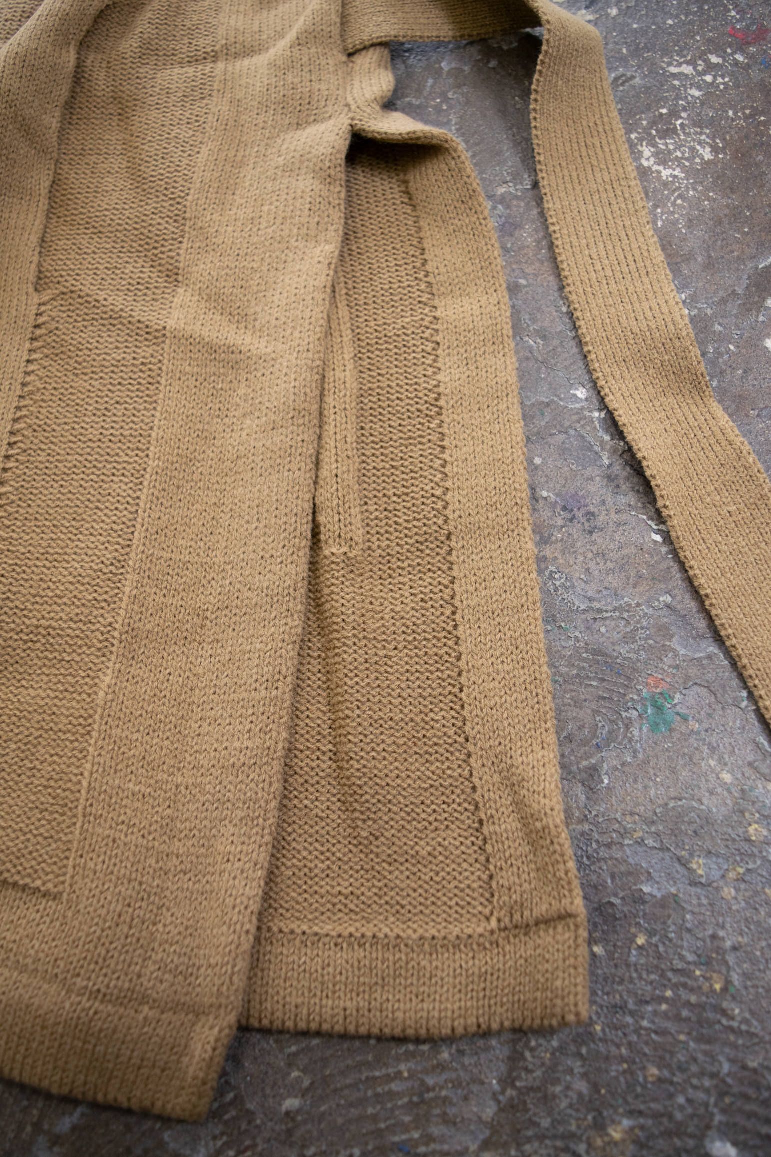 【ラスト1点】Switch Knit Coat "A"/スイッチニットコート(CAMEL)