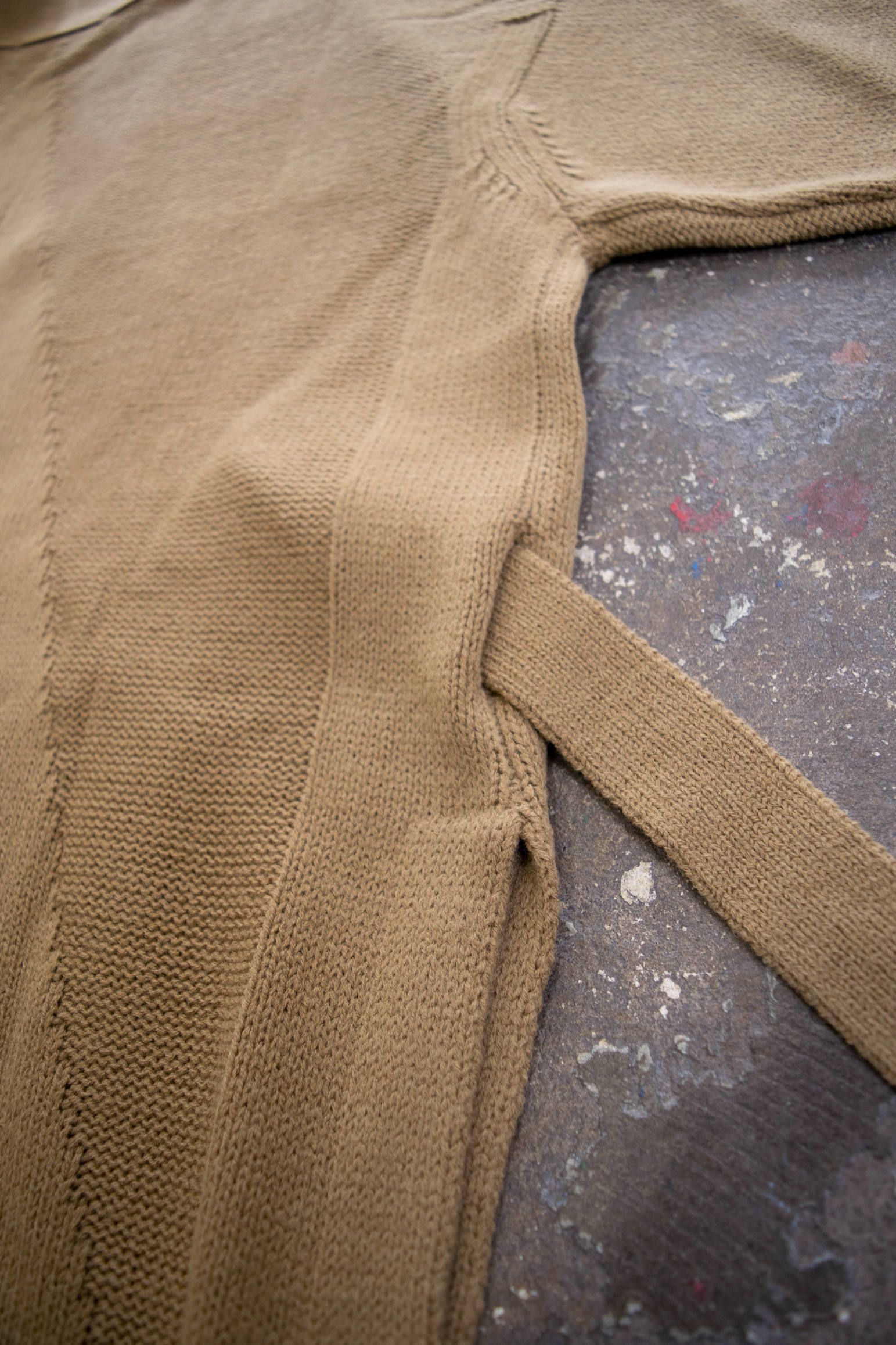 【ラスト1点】Switch Knit Coat "A"/スイッチニットコート(CAMEL)