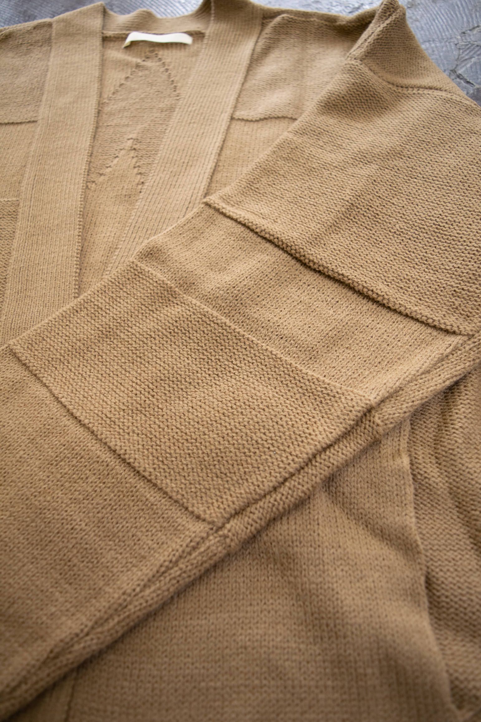 【ラスト1点】Switch Knit Coat "A"/スイッチニットコート(CAMEL)