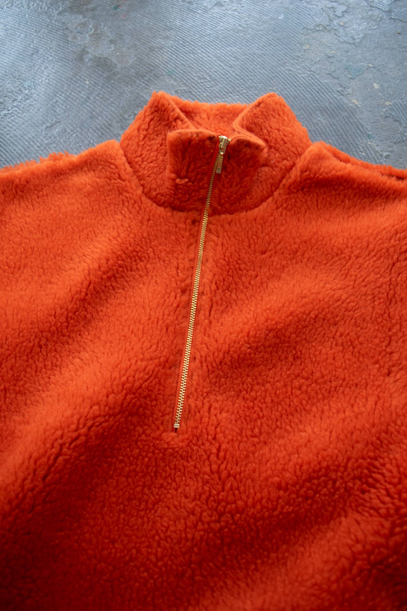 【ラスト1点】Half Zip Layered/ハーフジップレイヤード(ORANGE)
