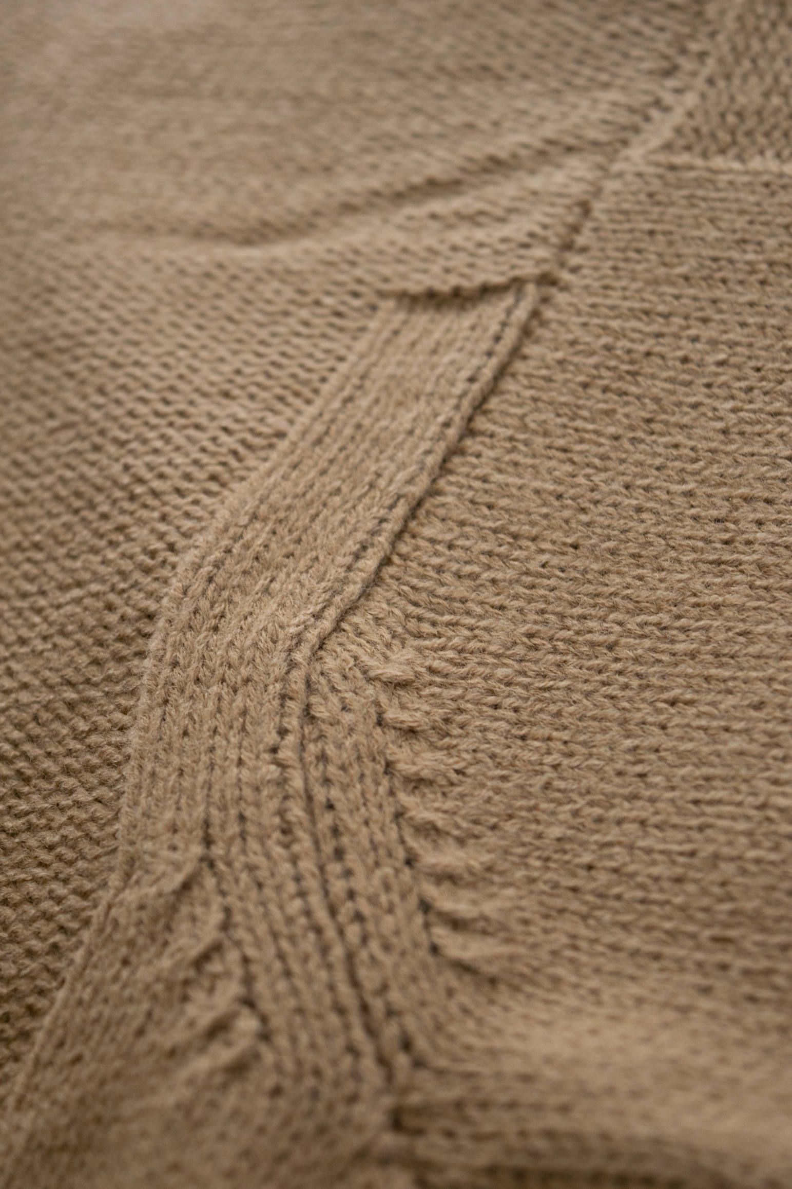 【ラスト1点】Switch Knit Coat "A"/スイッチニットコート(CAMEL)