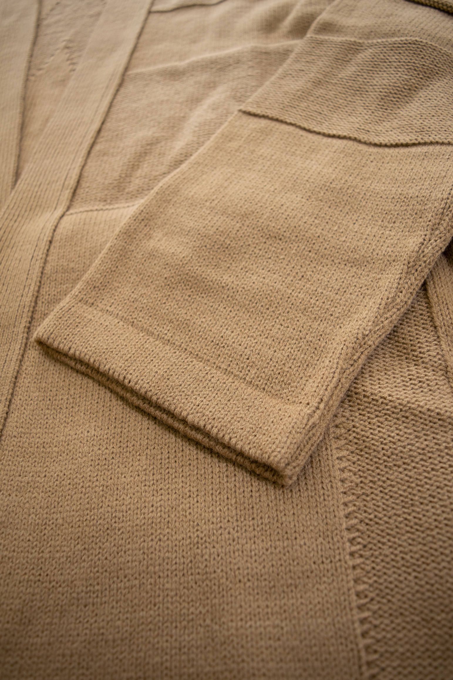 【ラスト1点】Switch Knit Coat "A"/スイッチニットコート(CAMEL)