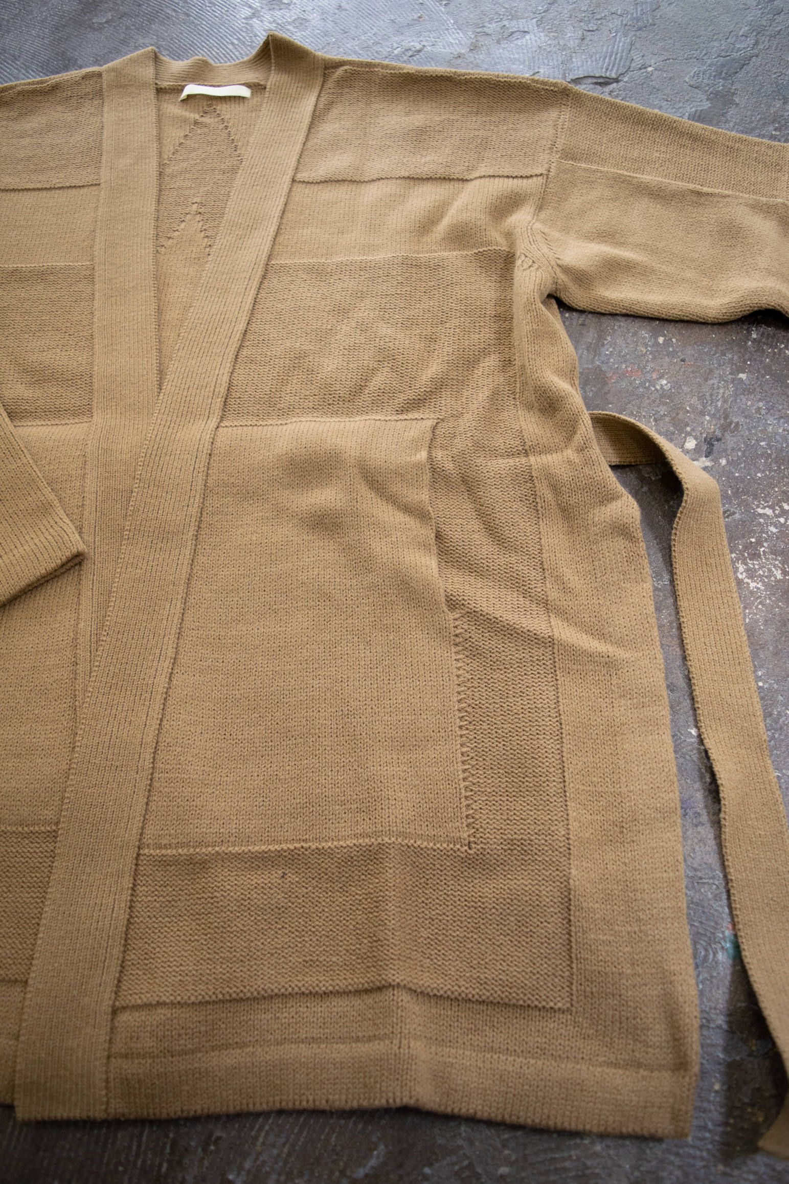 【ラスト1点】Switch Knit Coat "A"/スイッチニットコート(CAMEL)