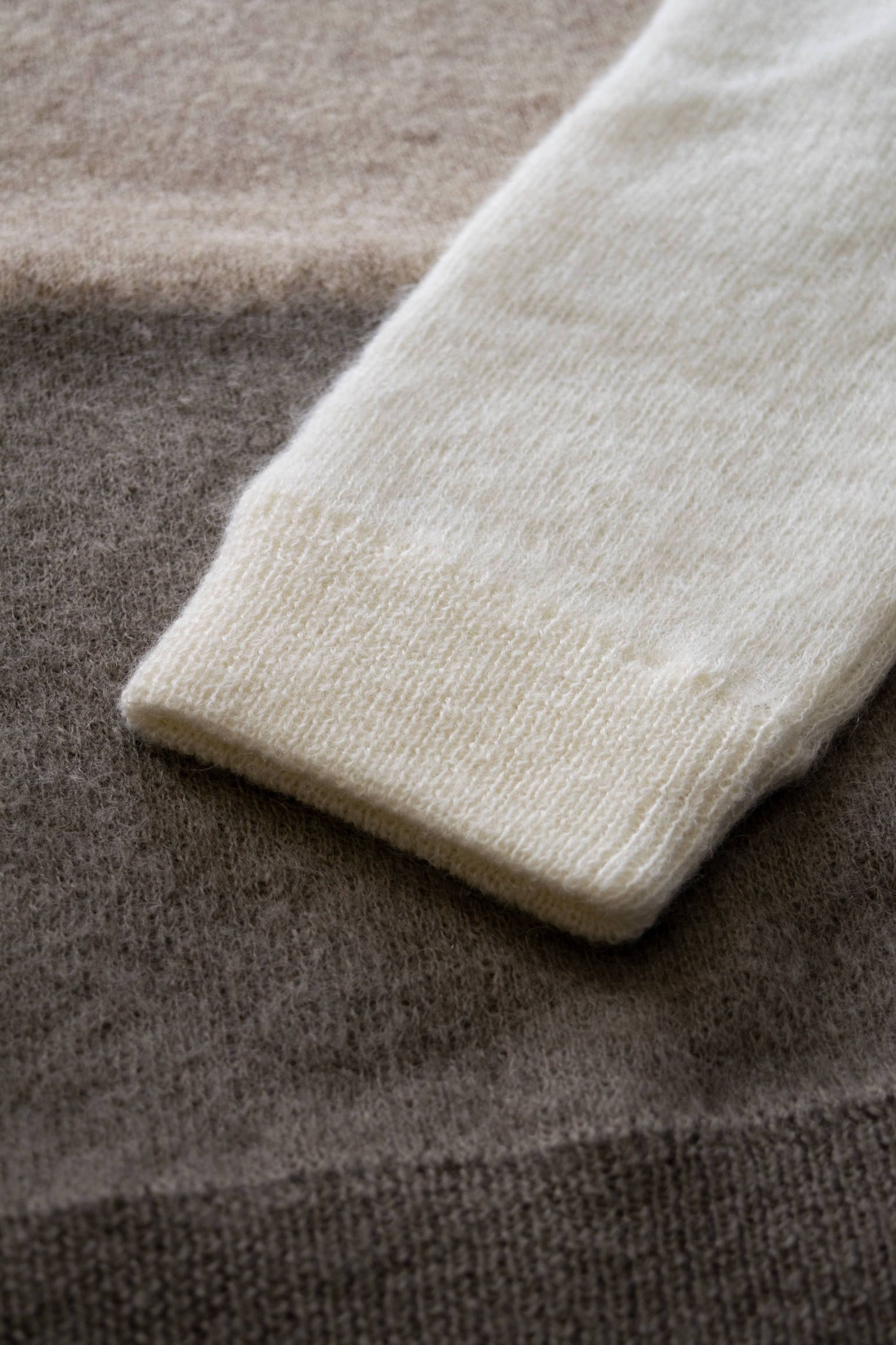【ラスト1点】【19AW】Mohair Gradation Knit/モヘアグラデーションニット(BEIGE)