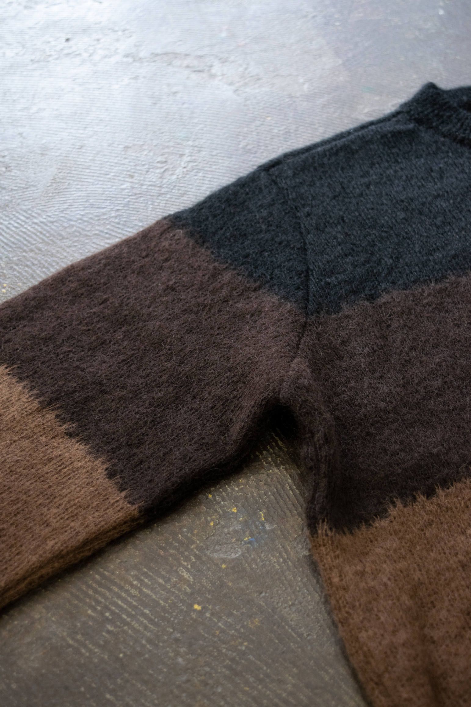 【ラスト1点】【19AW】Mohair Gradation Knit/モヘアグラデーションニット(BROWN)