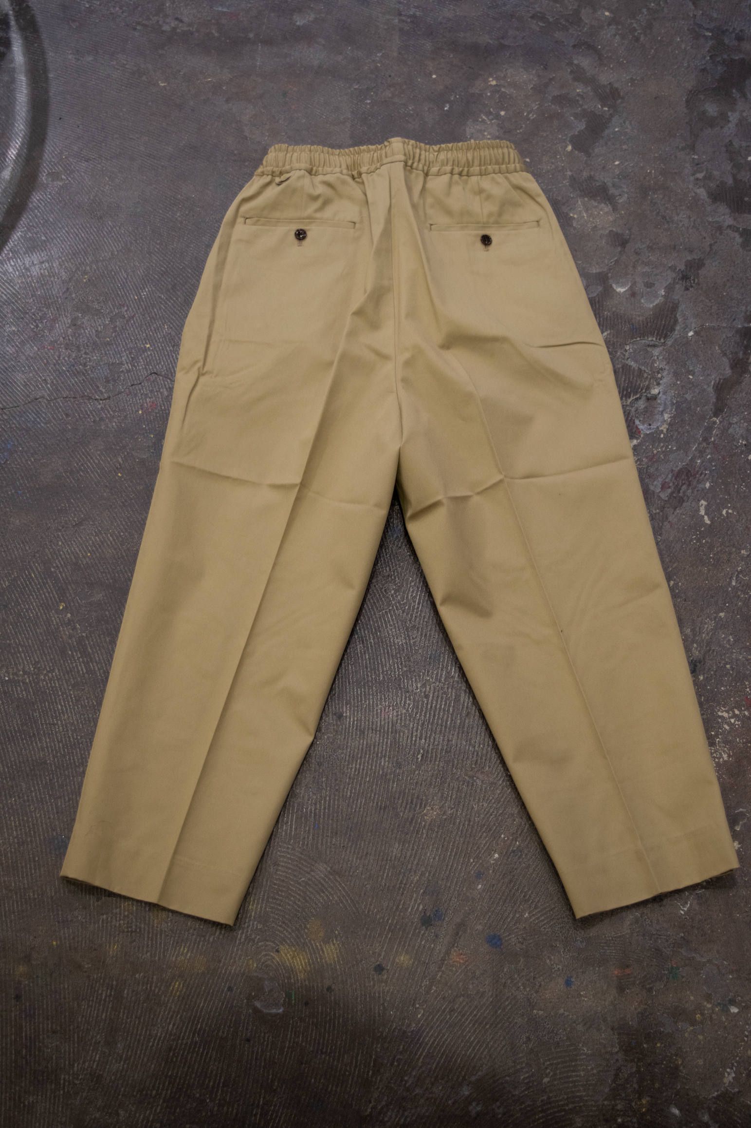 【ラスト1点】INTUCK SLACKS WIDE/ワイドテーパードイージーパンツ(KHAKI)