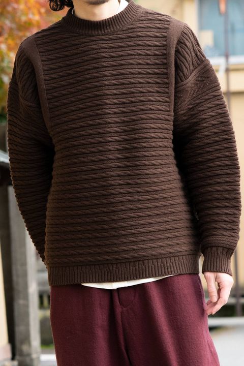 【ラスト1点】【19AW】Waranawa Knit(BROWN)