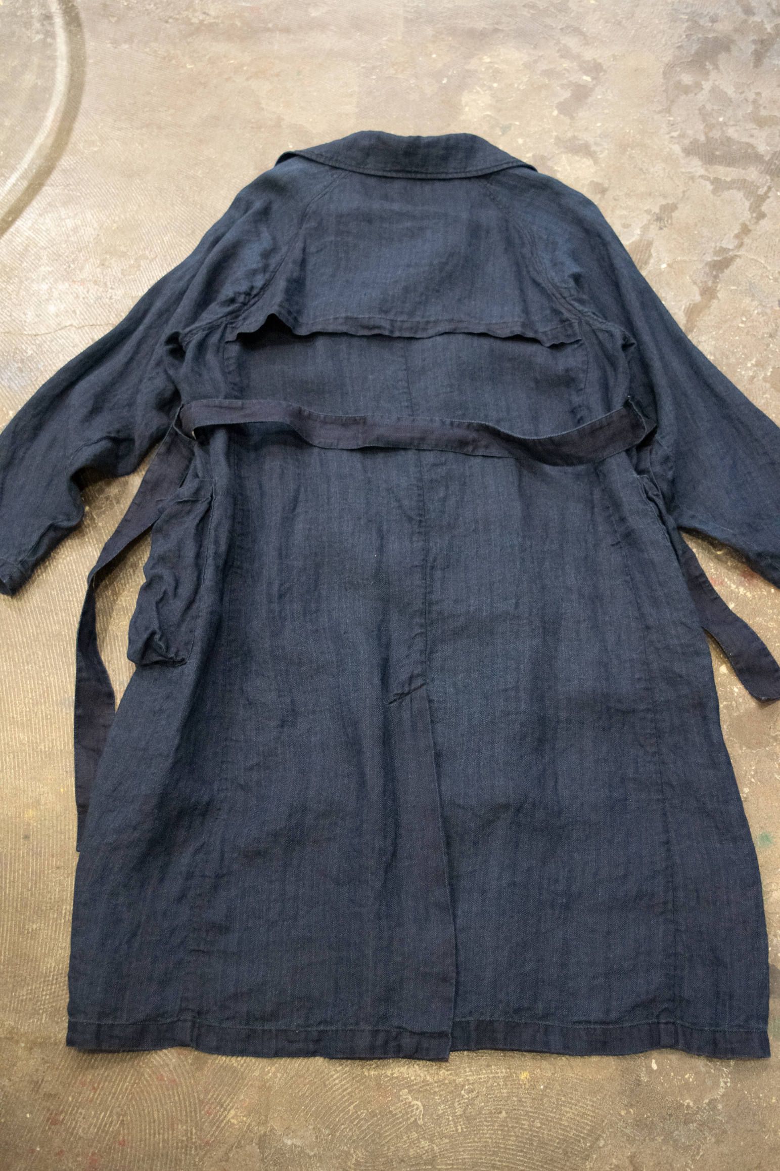 【ラスト1点】LINEN OVER COAT/リネンオーバーコート(NAVY)【ユニセックス】