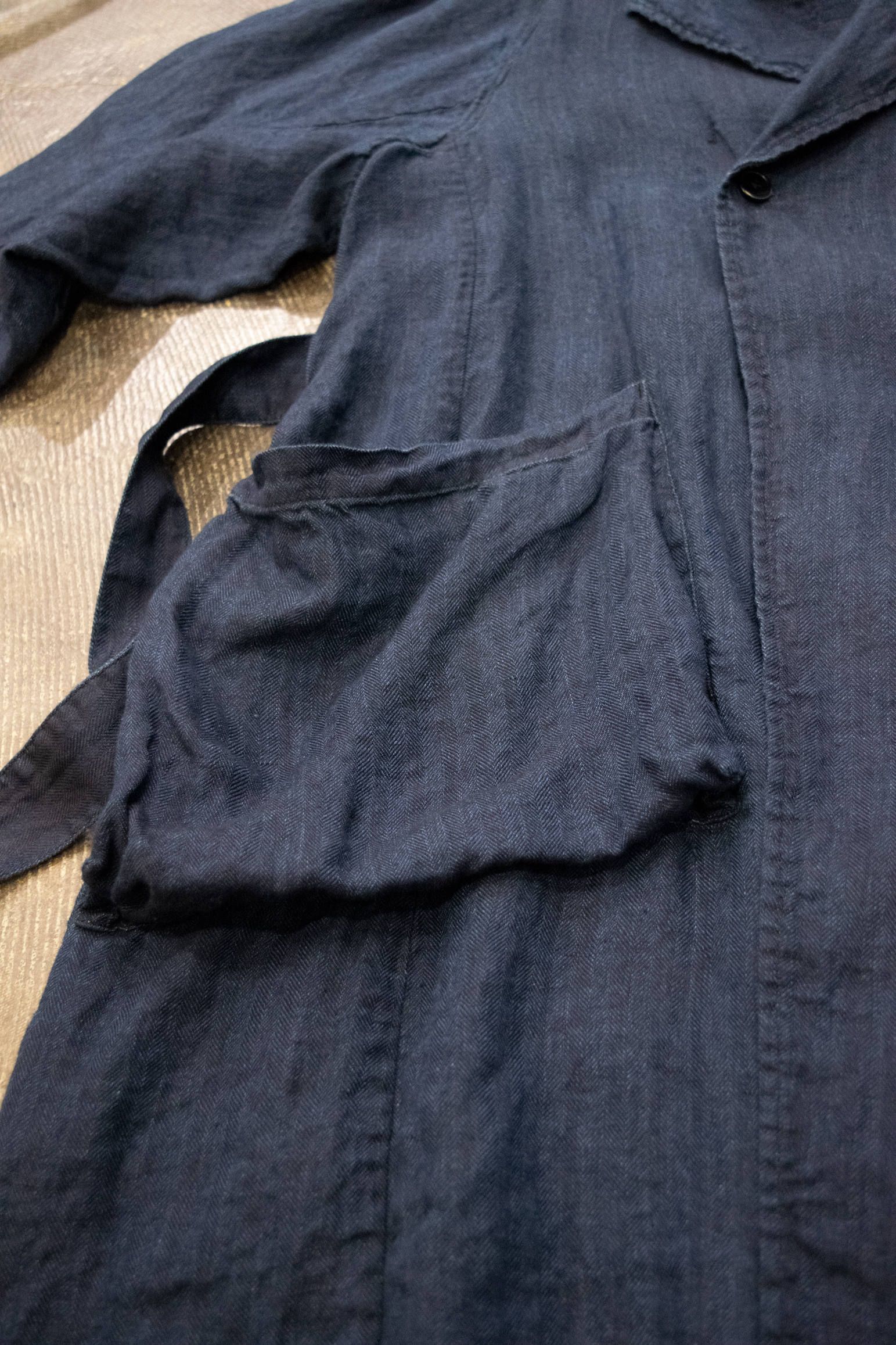 【ラスト1点】LINEN OVER COAT/リネンオーバーコート(NAVY)【ユニセックス】