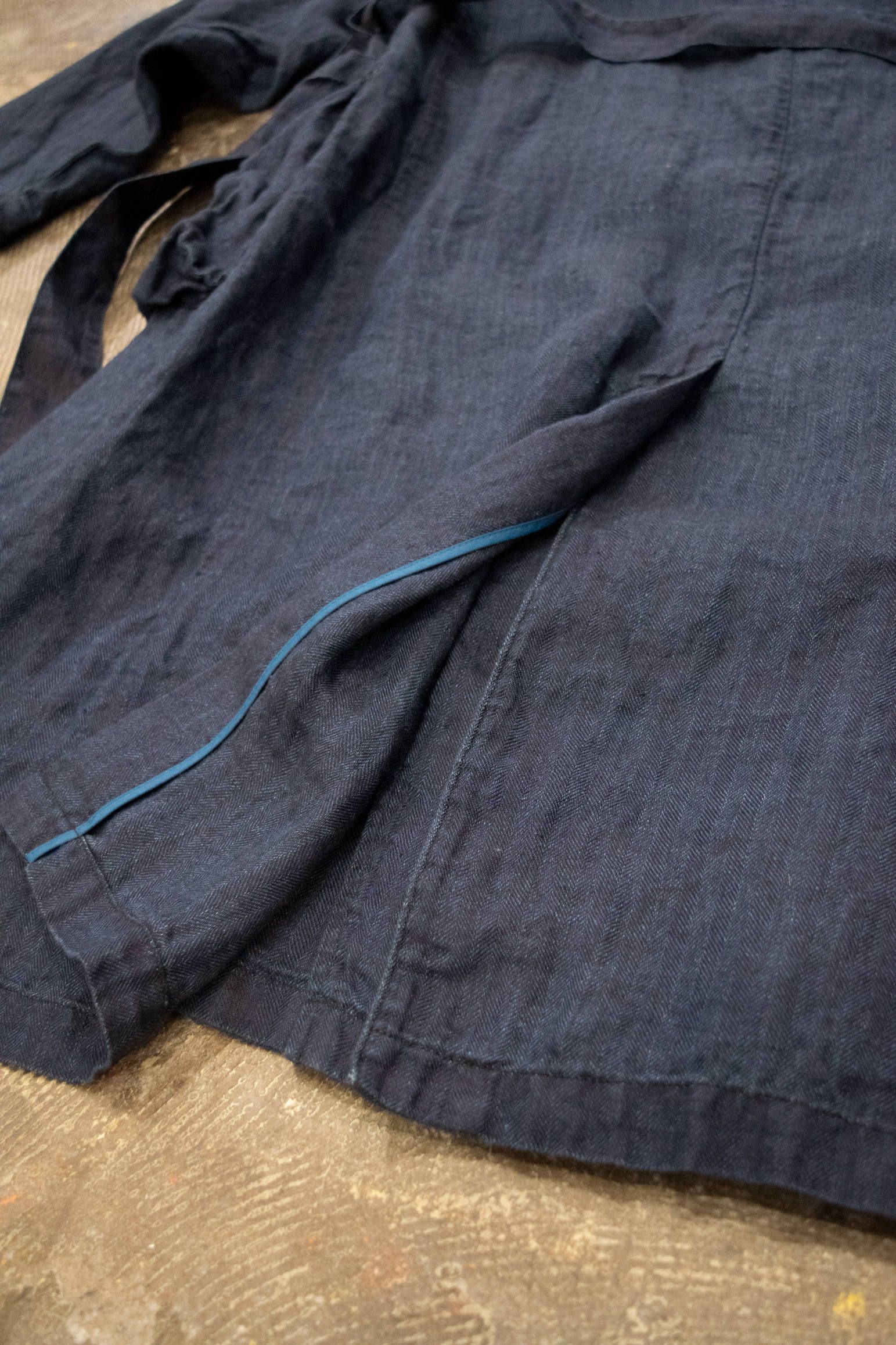 【ラスト1点】LINEN OVER COAT/リネンオーバーコート(NAVY)【ユニセックス】