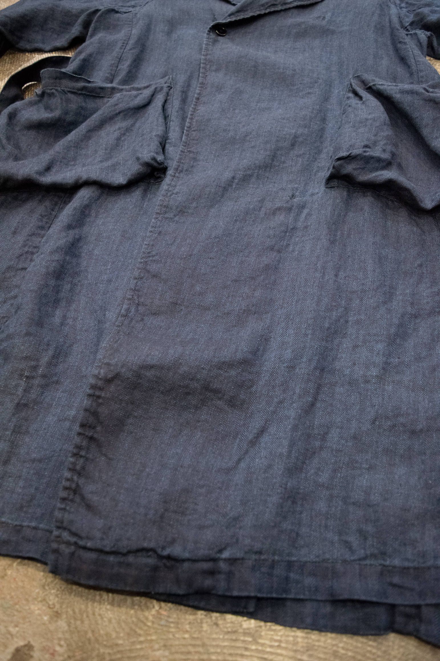 【ラスト1点】LINEN OVER COAT/リネンオーバーコート(NAVY)【ユニセックス】