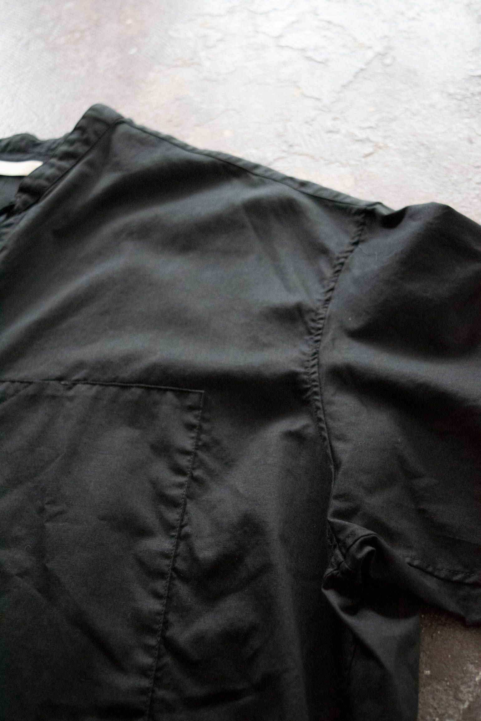 【ラスト1点】Open Neck Tunic/オープンネックチュニック(BLACK)