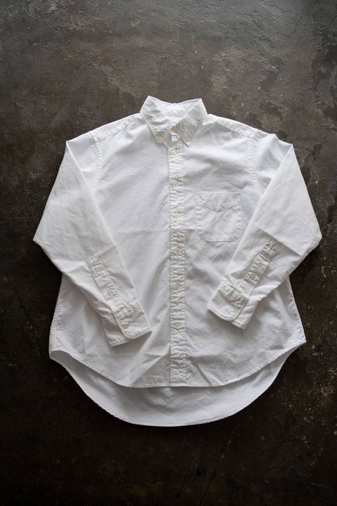 【ラスト1点】スビンコットンオックスフォードボタンダウンシャツ(WHITE)