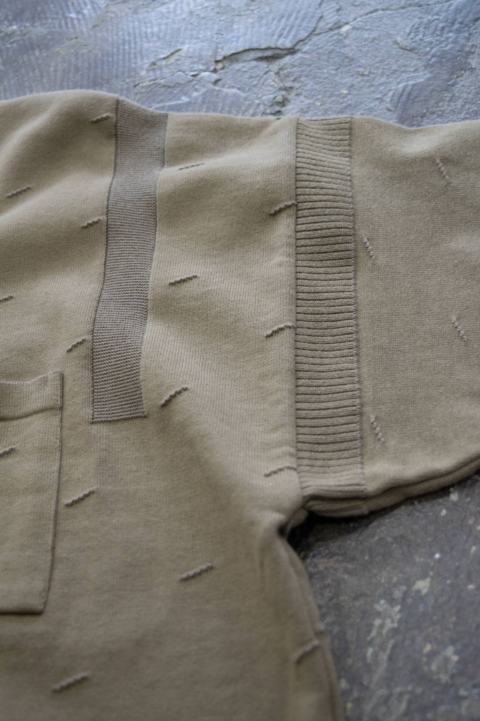 YASHIKI - 【ラスト1点】【20SS】Kumpu Knit Polo(KHAKI BEIGE) | Salty