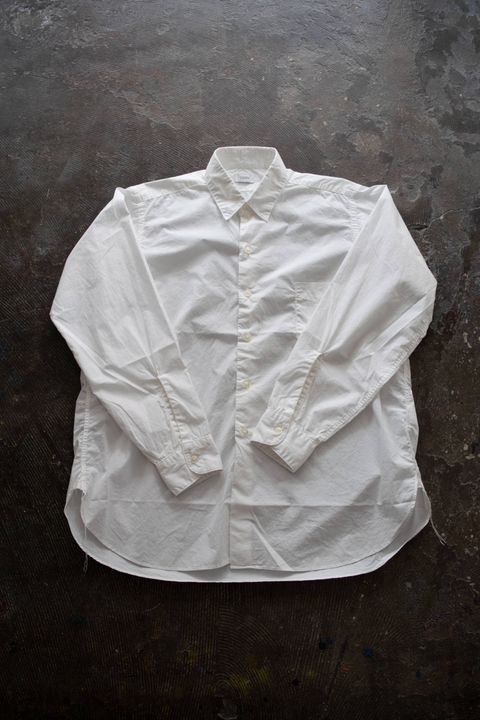 【ラスト1点】スビンコットンタイプライターレギュラーカラーシャツ(WHITE)