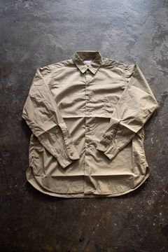 【ラスト1点】スビンコットンタイプライターレギュラーカラーシャツ(BEIGE)