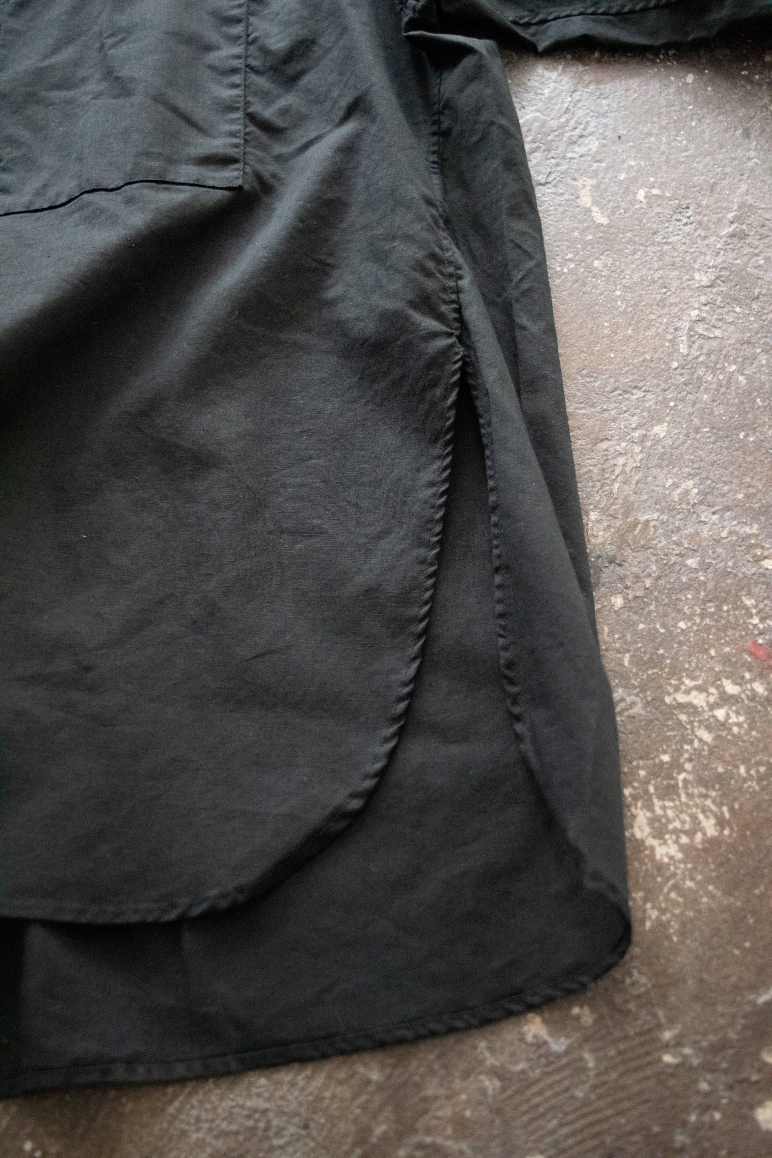 【ラスト1点】Open Neck Tunic/オープンネックチュニック(BLACK)