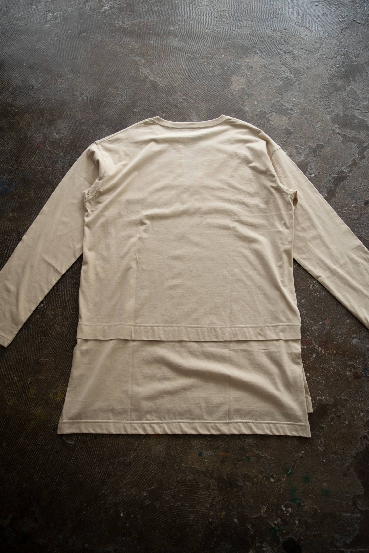 【ラスト1点】Slit Neck Long/スリットネックロング(LT.BEIGE)